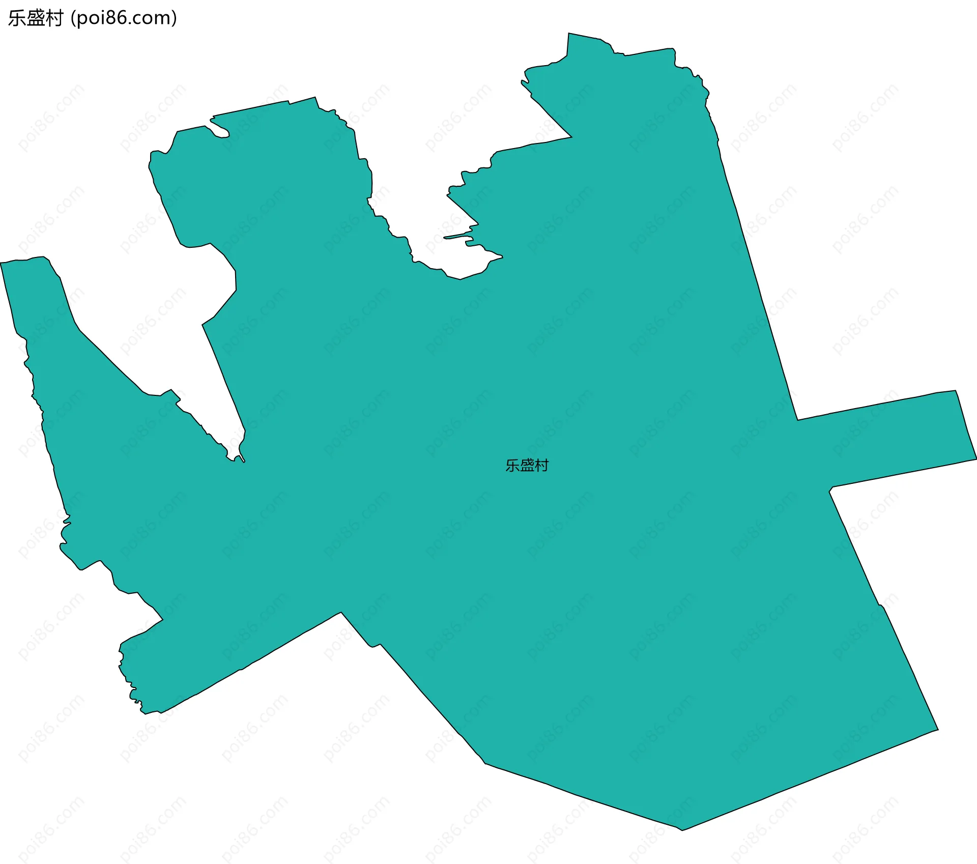 乐盛村边界地图