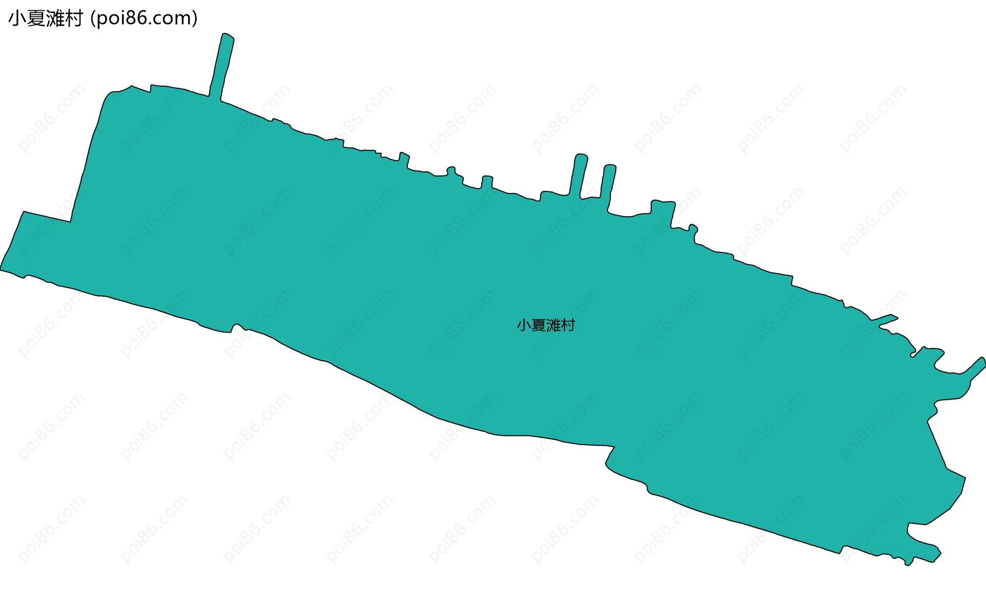 小夏滩村边界地图
