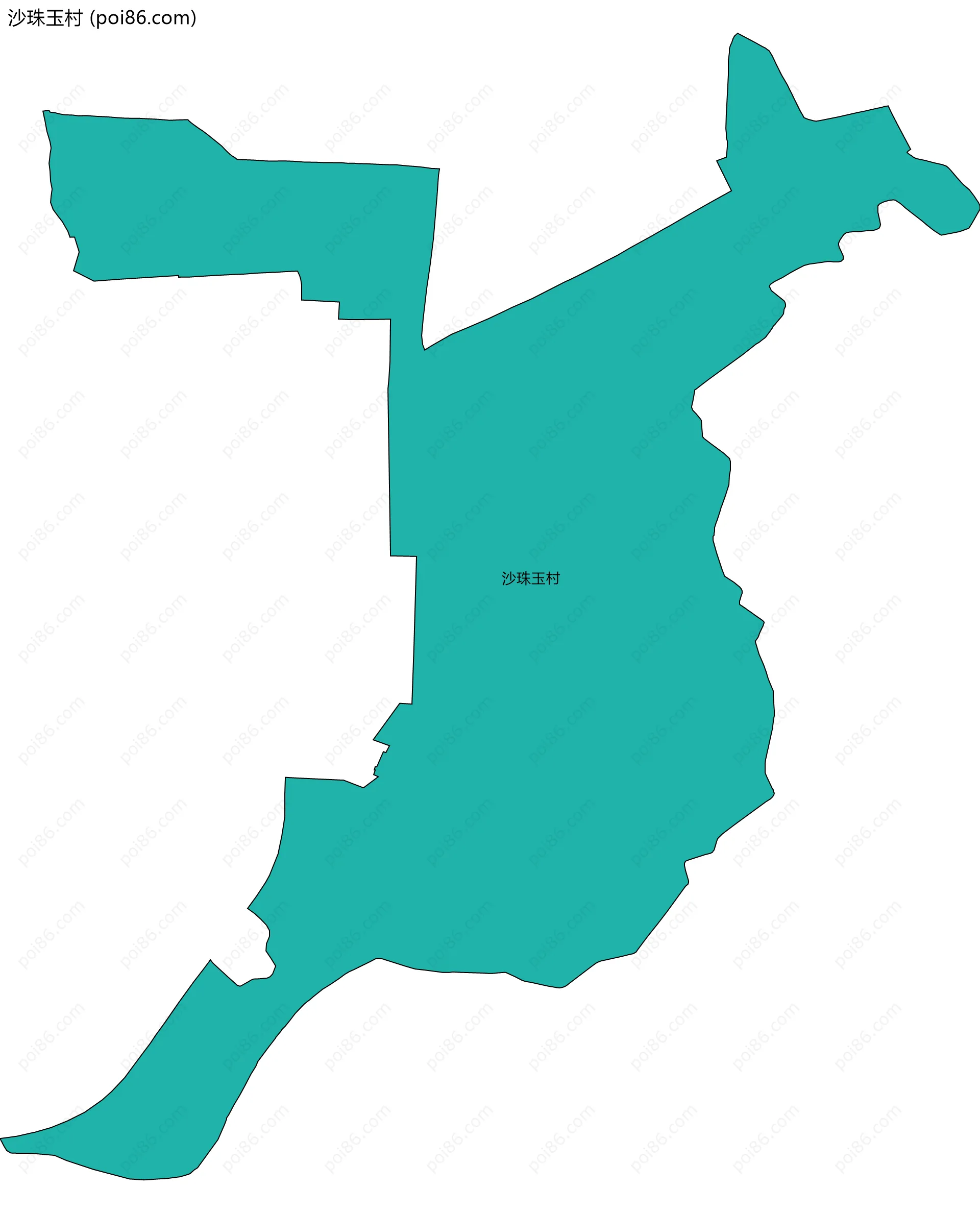 沙珠玉村边界地图