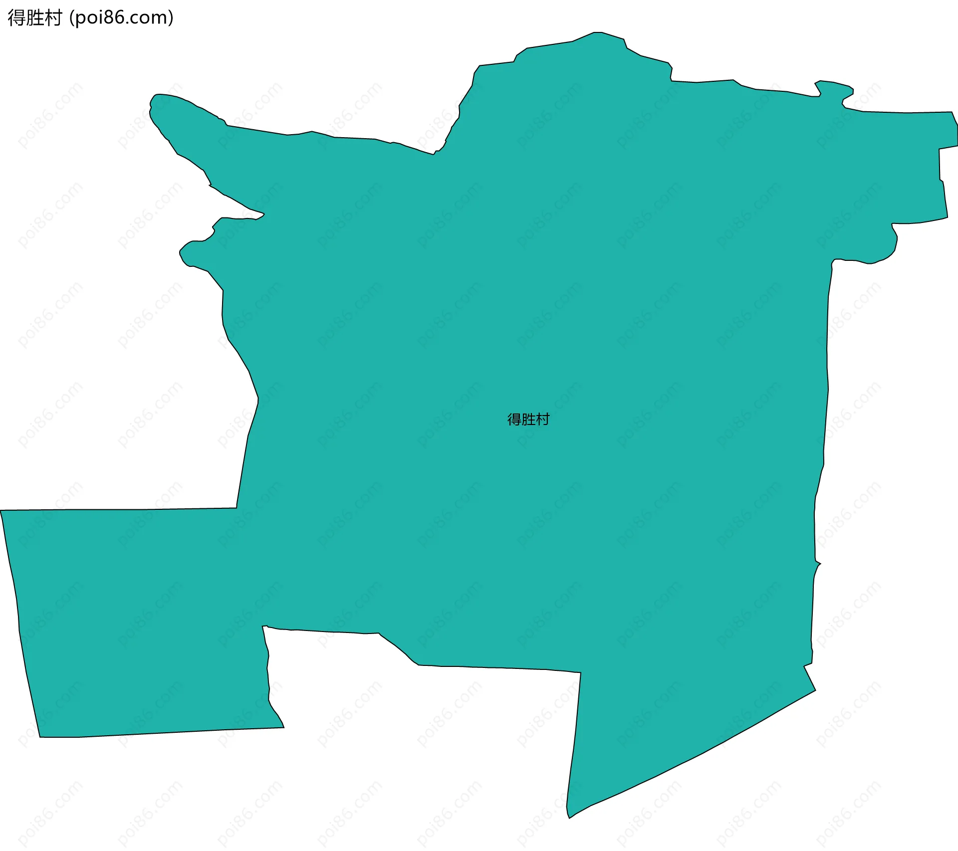 得胜村边界地图