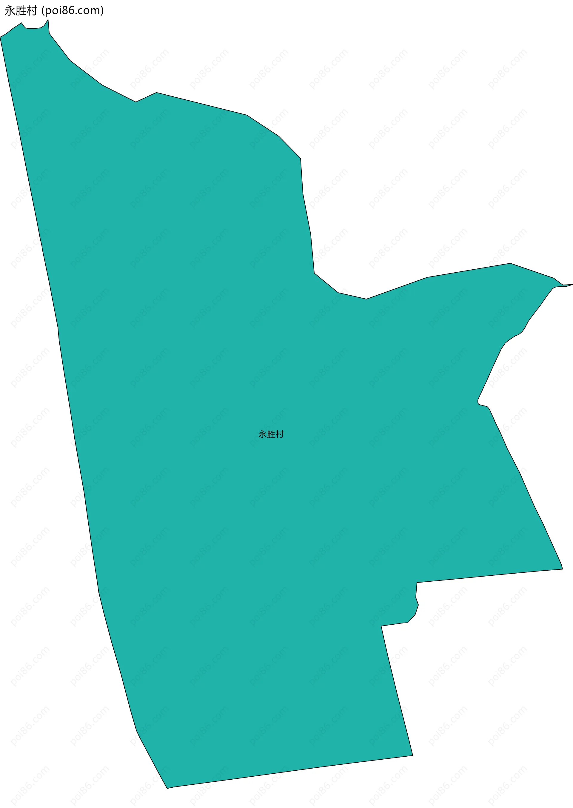 永胜村边界地图