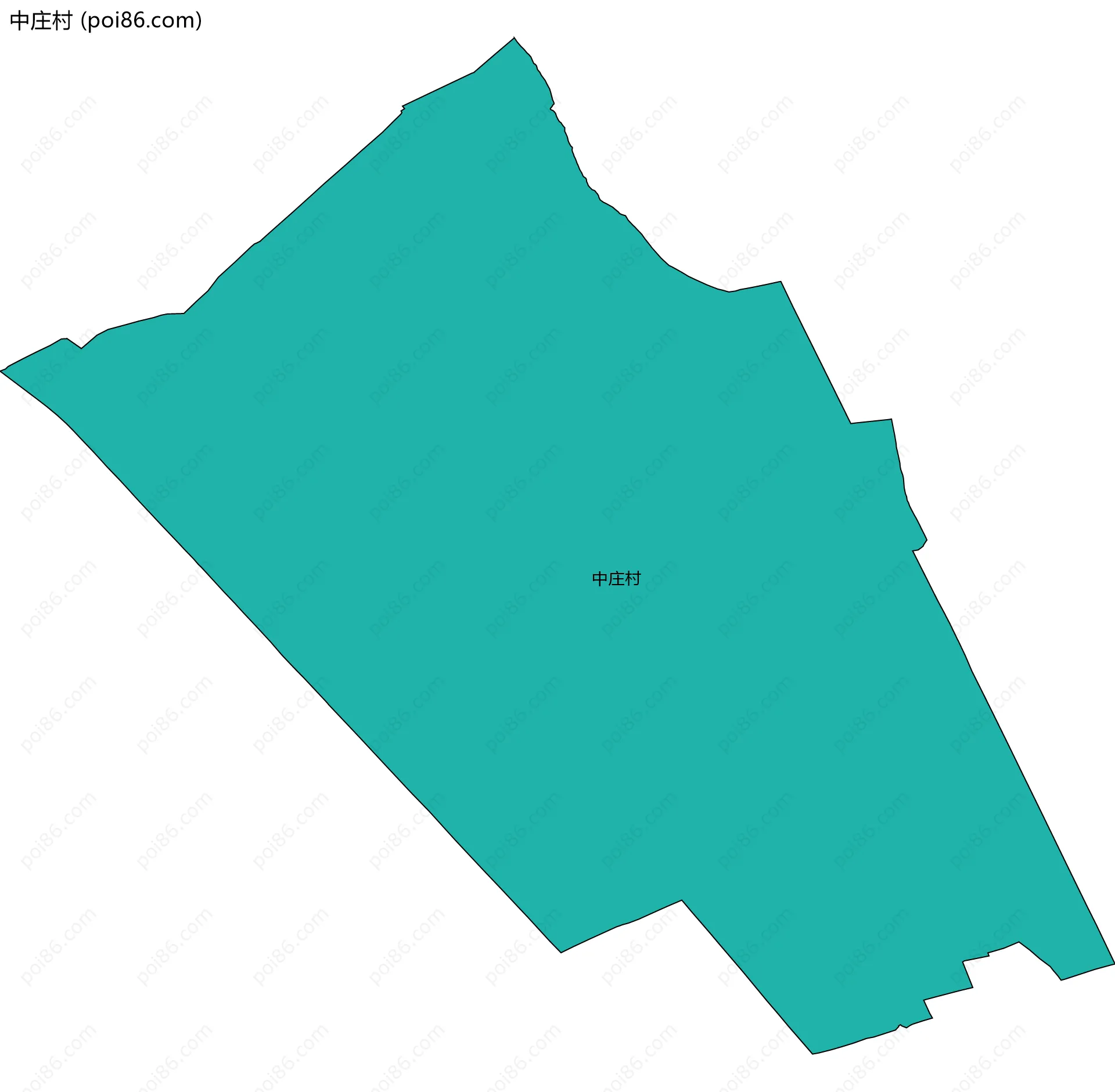 中庄村边界地图