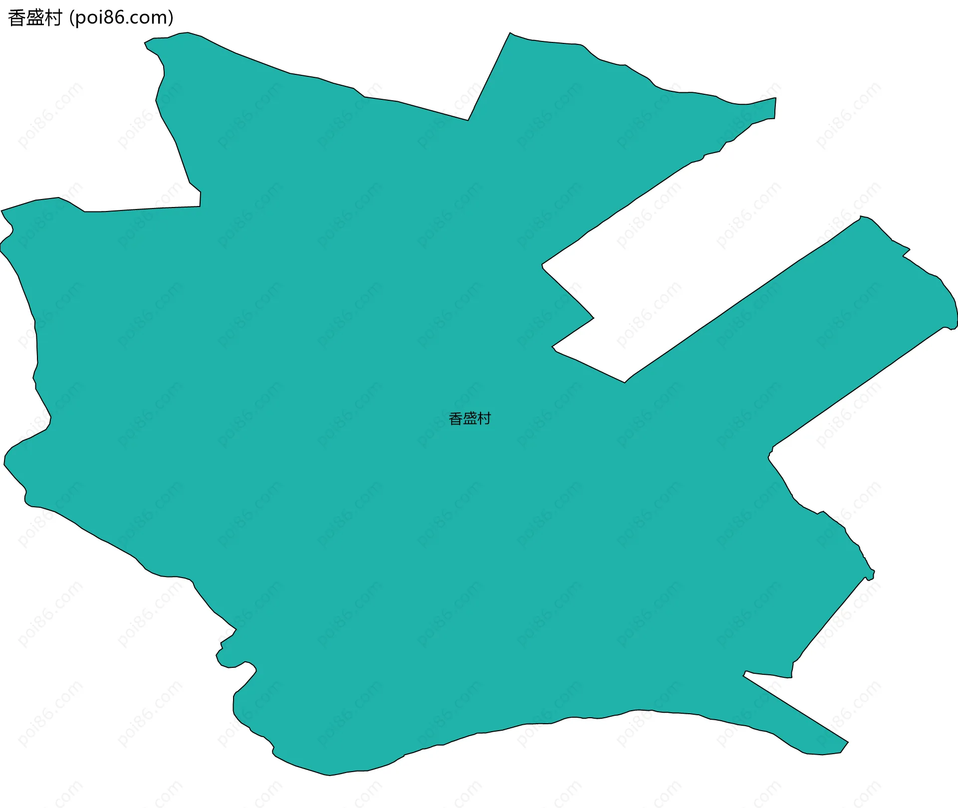 香盛村边界地图