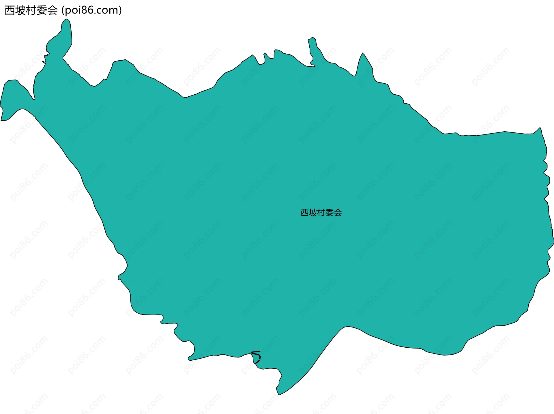 西坡村委会边界地图