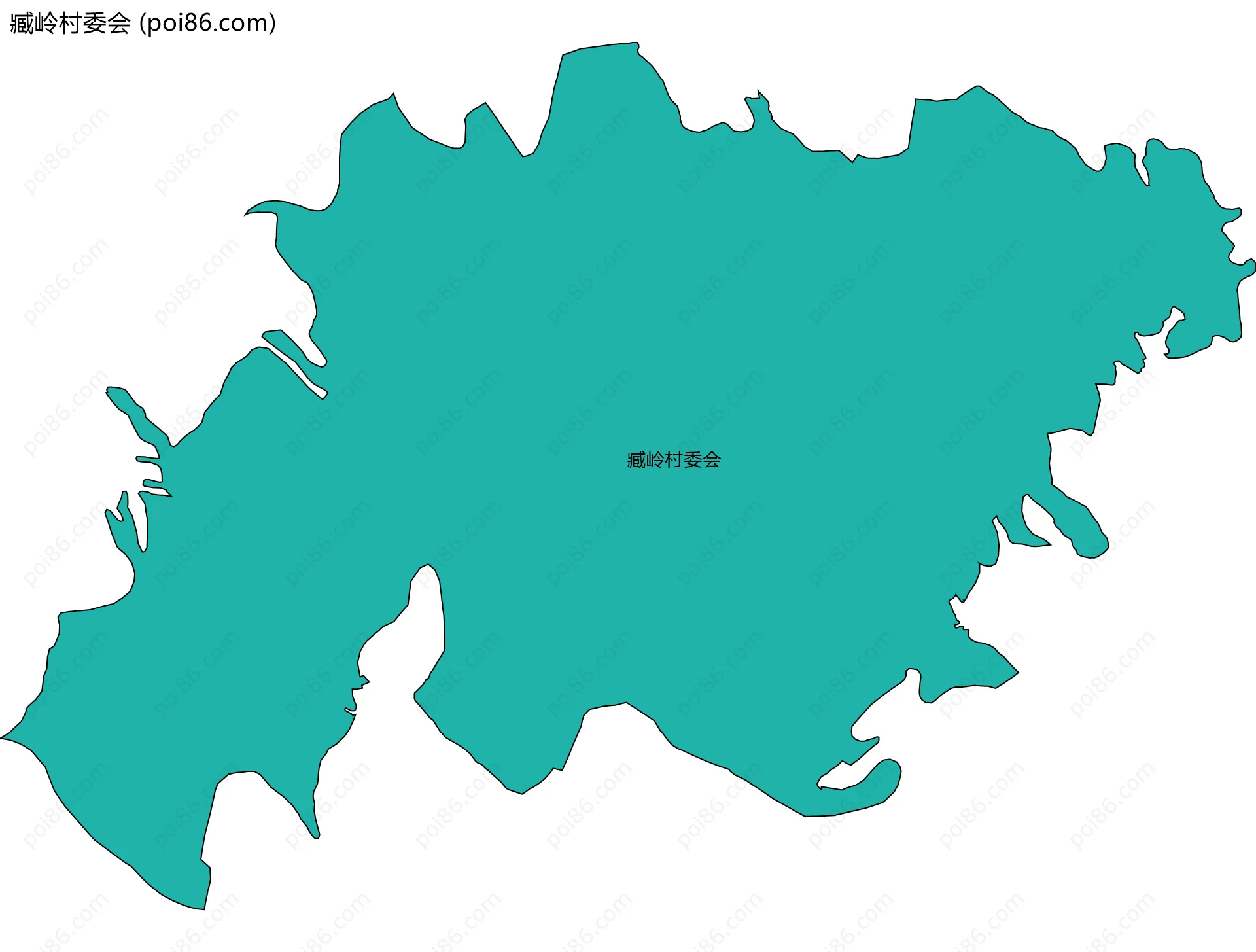 臧岭村委会边界地图