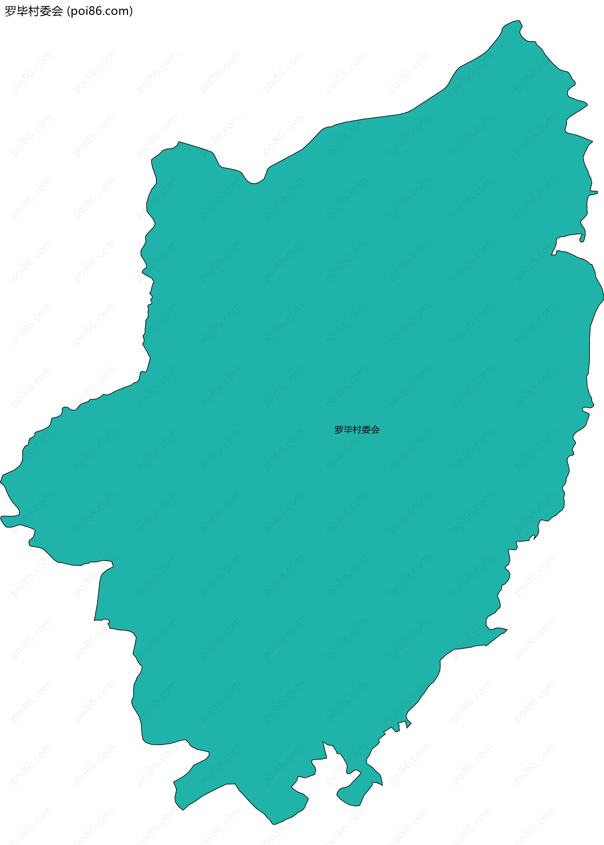 罗毕村委会边界地图