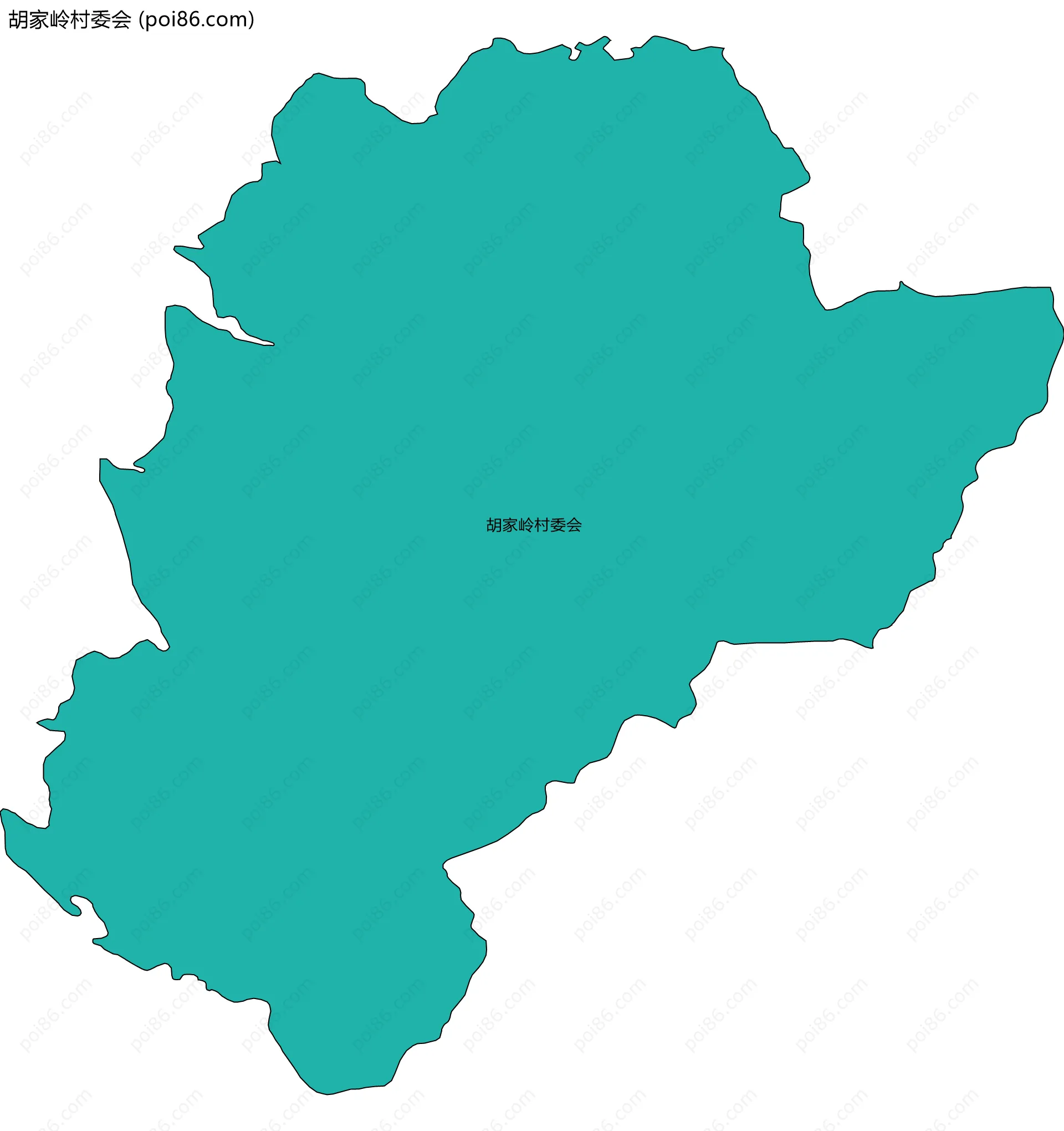 胡家岭村委会边界地图