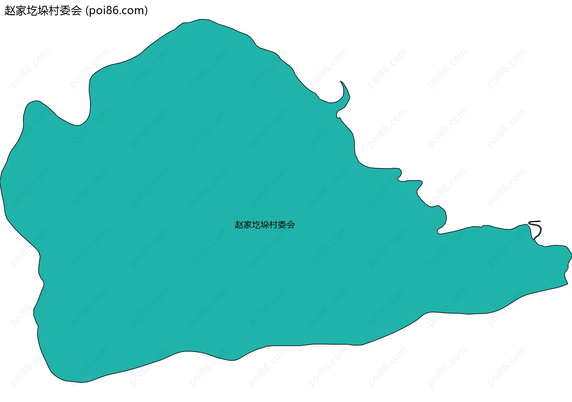 赵家圪垛村委会边界地图