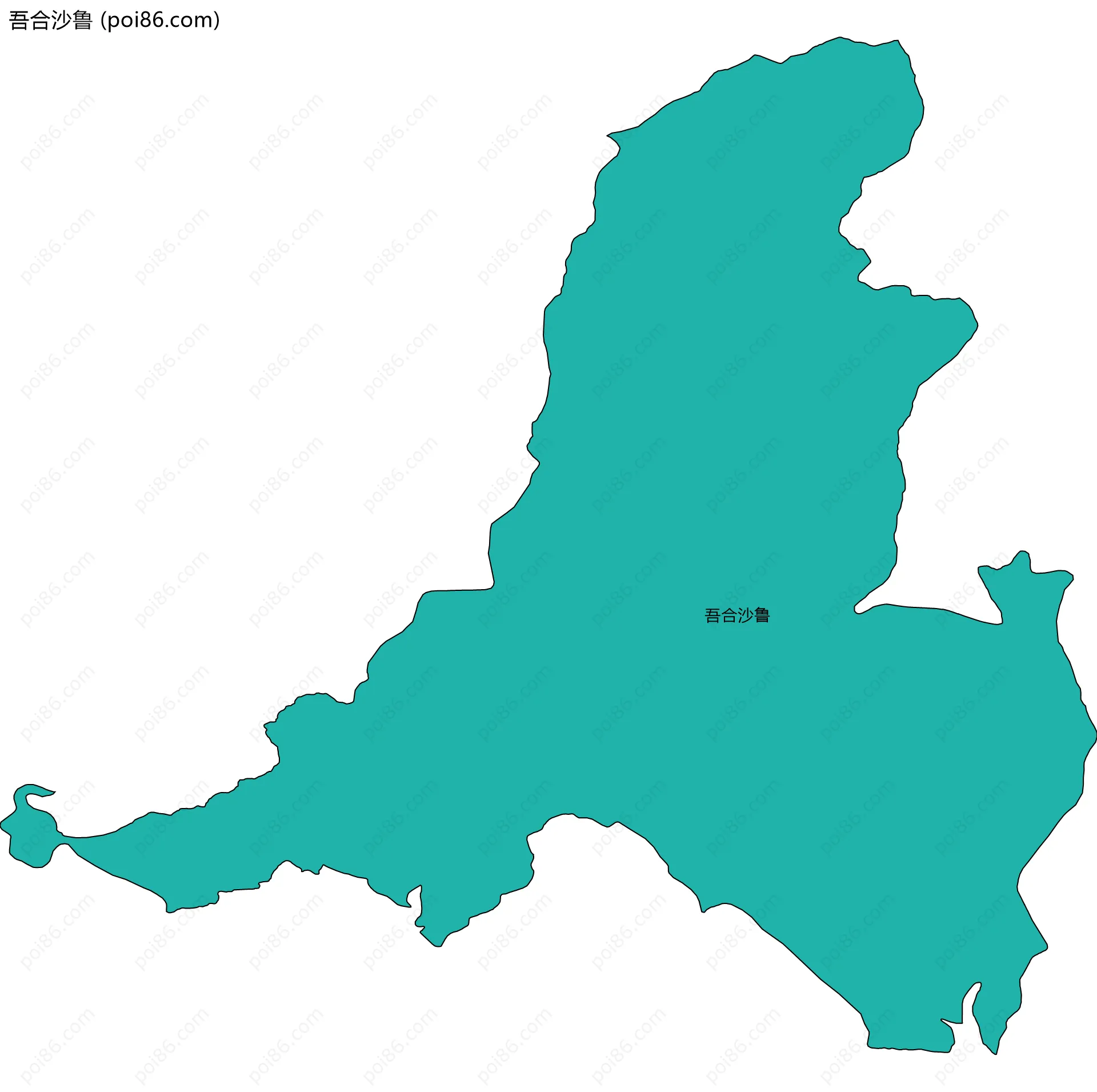 吾合沙鲁边界地图