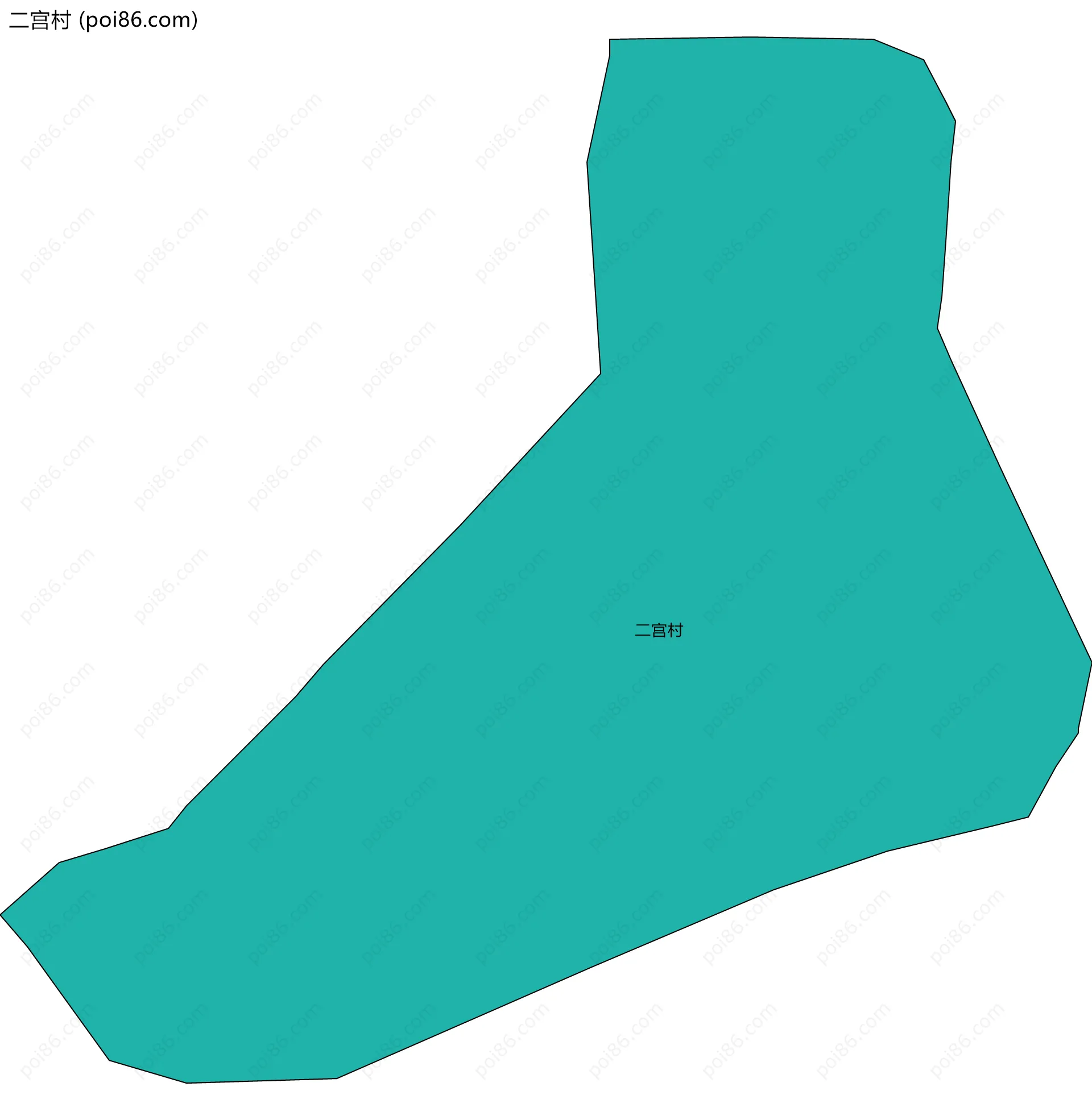 二宫村边界地图