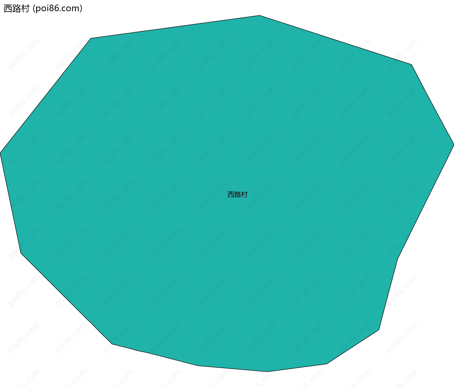 西路村边界地图