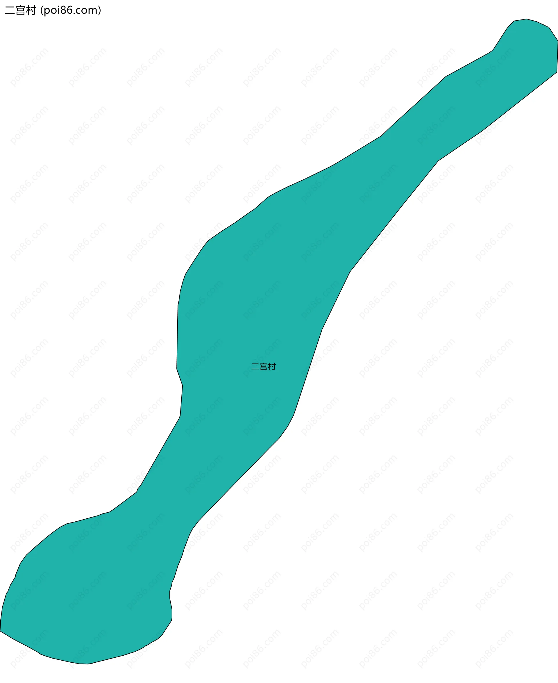 二宫村边界地图