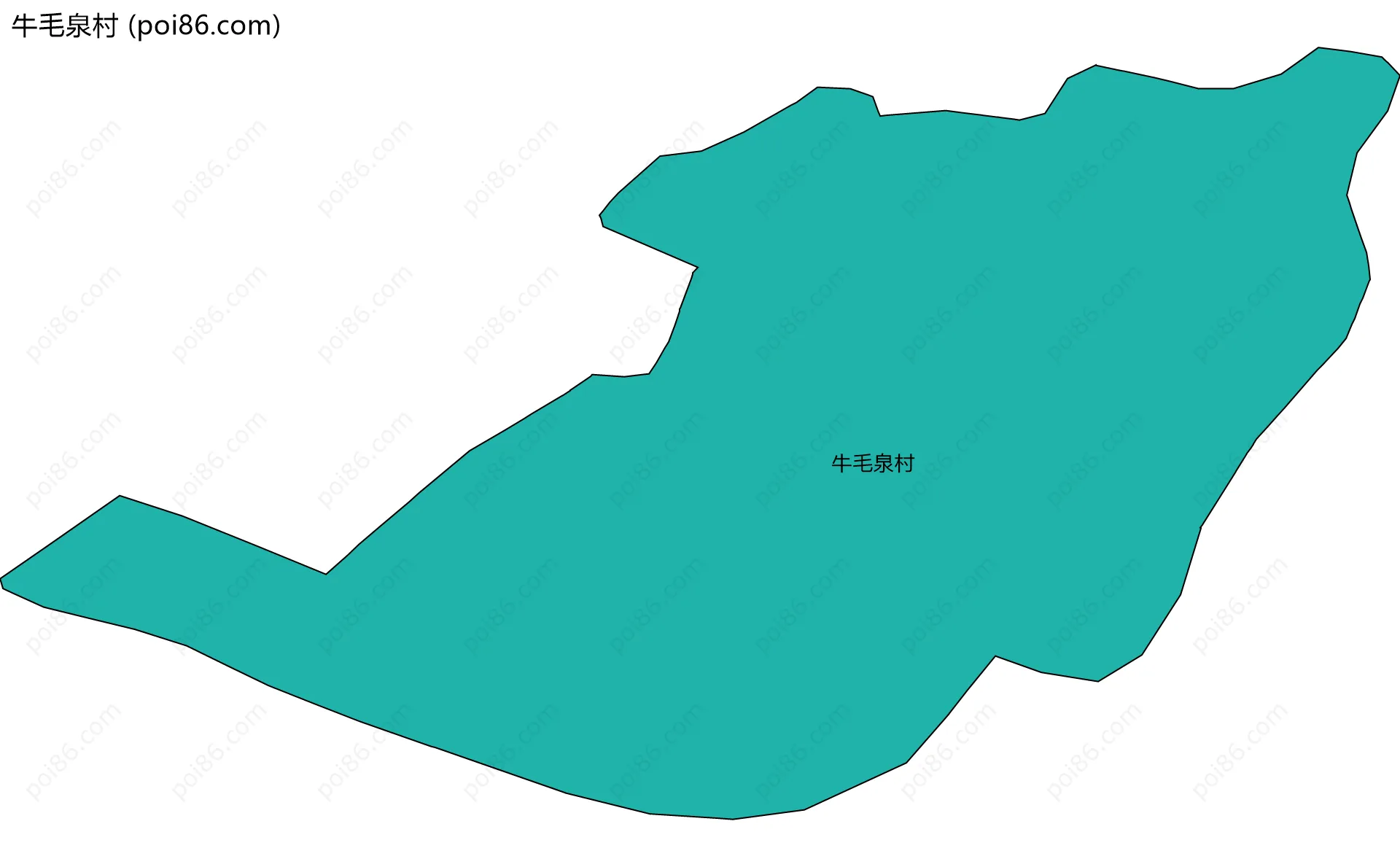 牛毛泉村边界地图