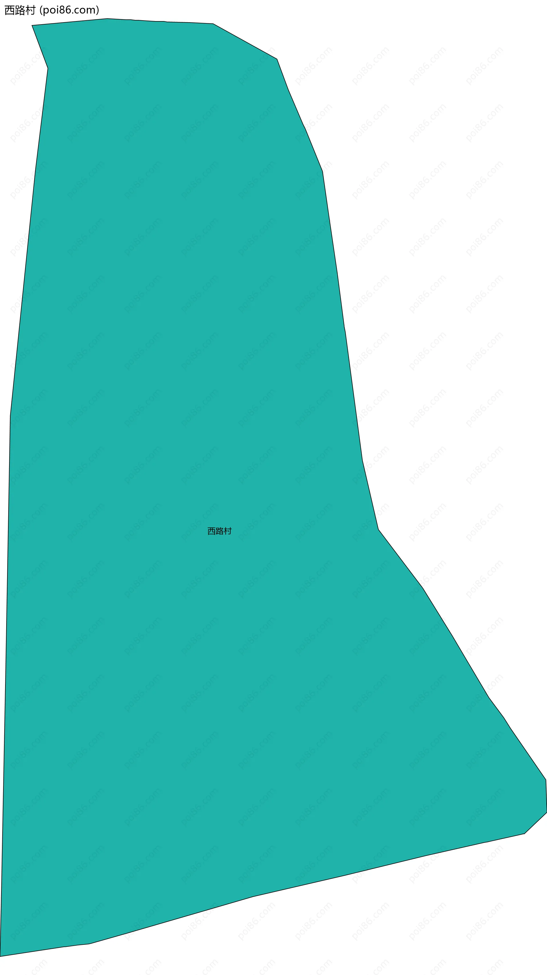 西路村边界地图