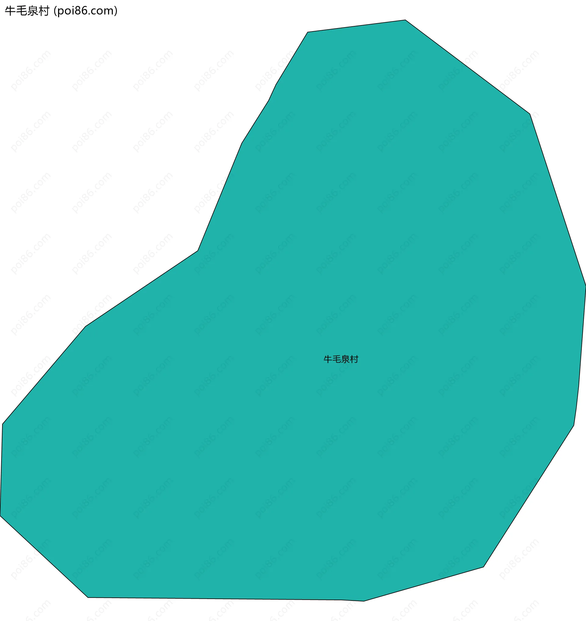 牛毛泉村边界地图