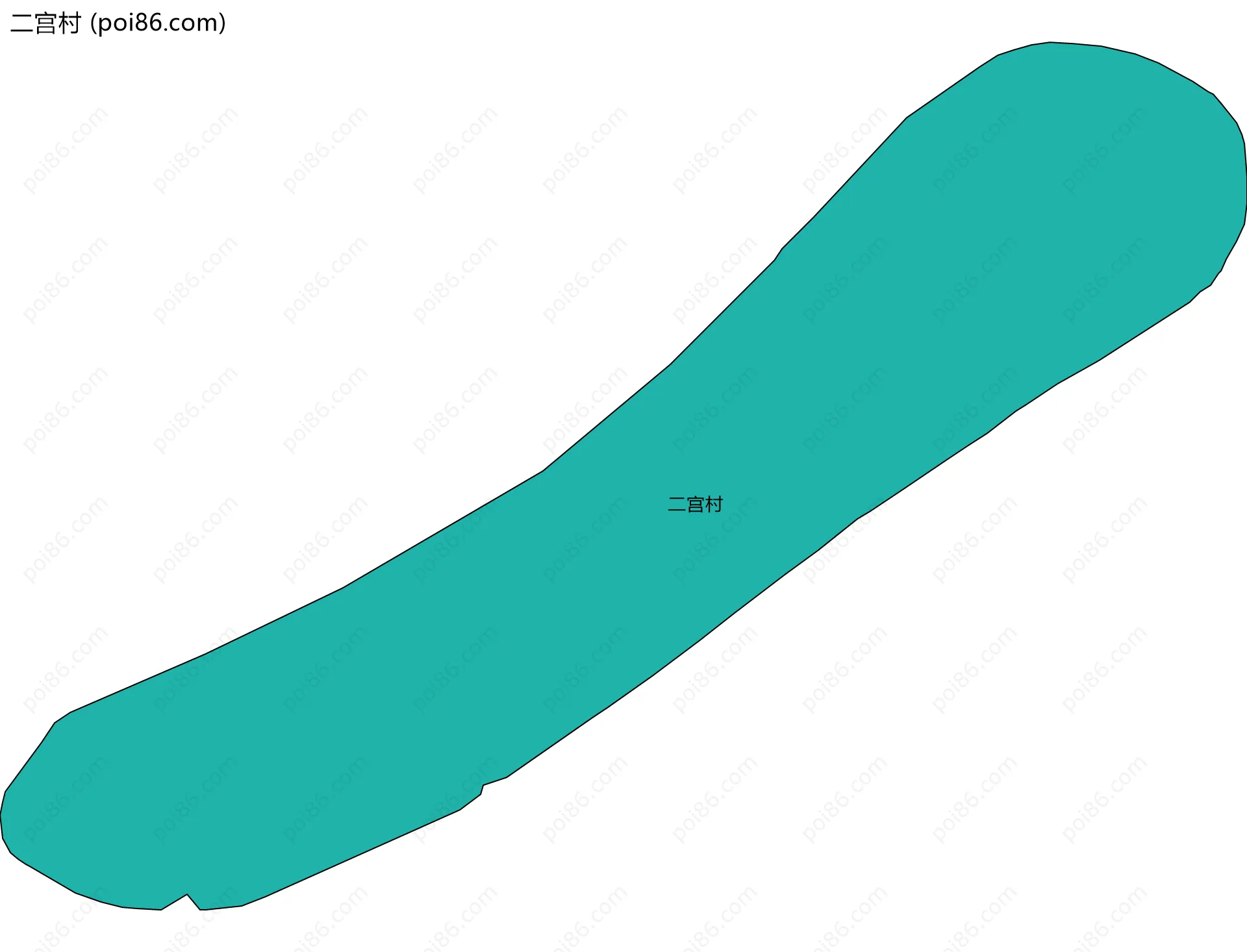 二宫村边界地图