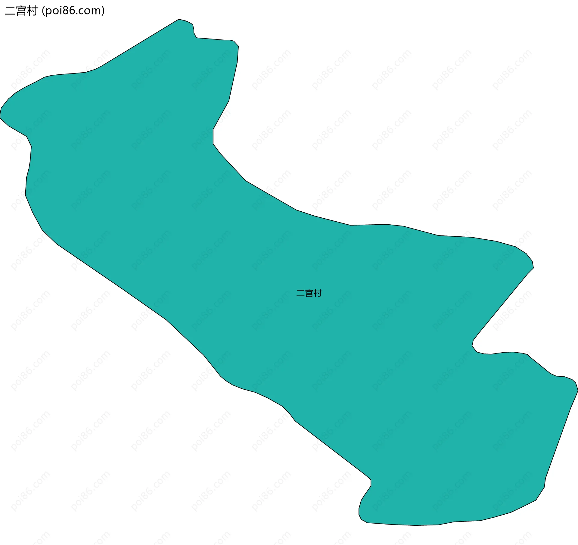 二宫村边界地图