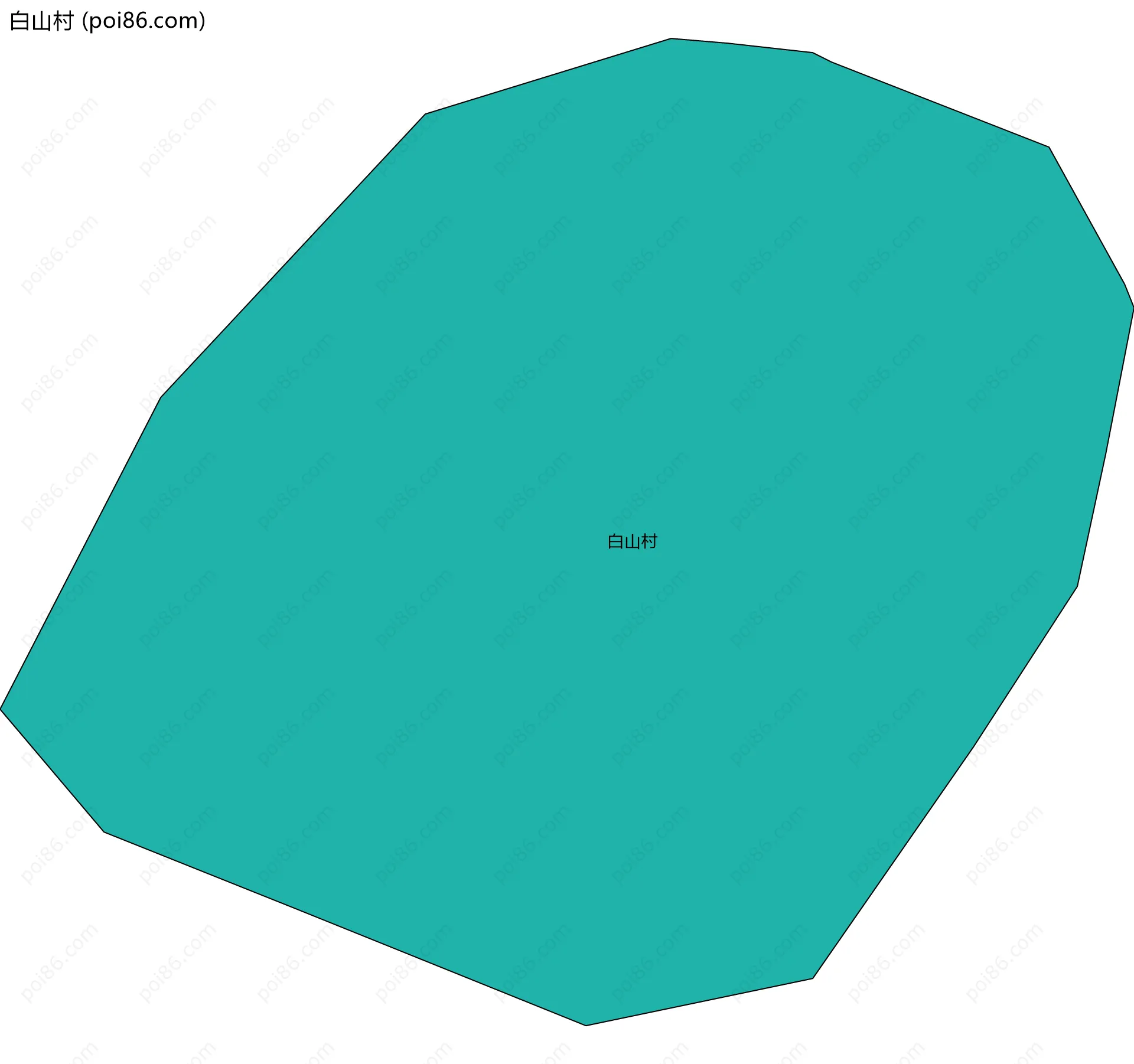 白山村边界地图