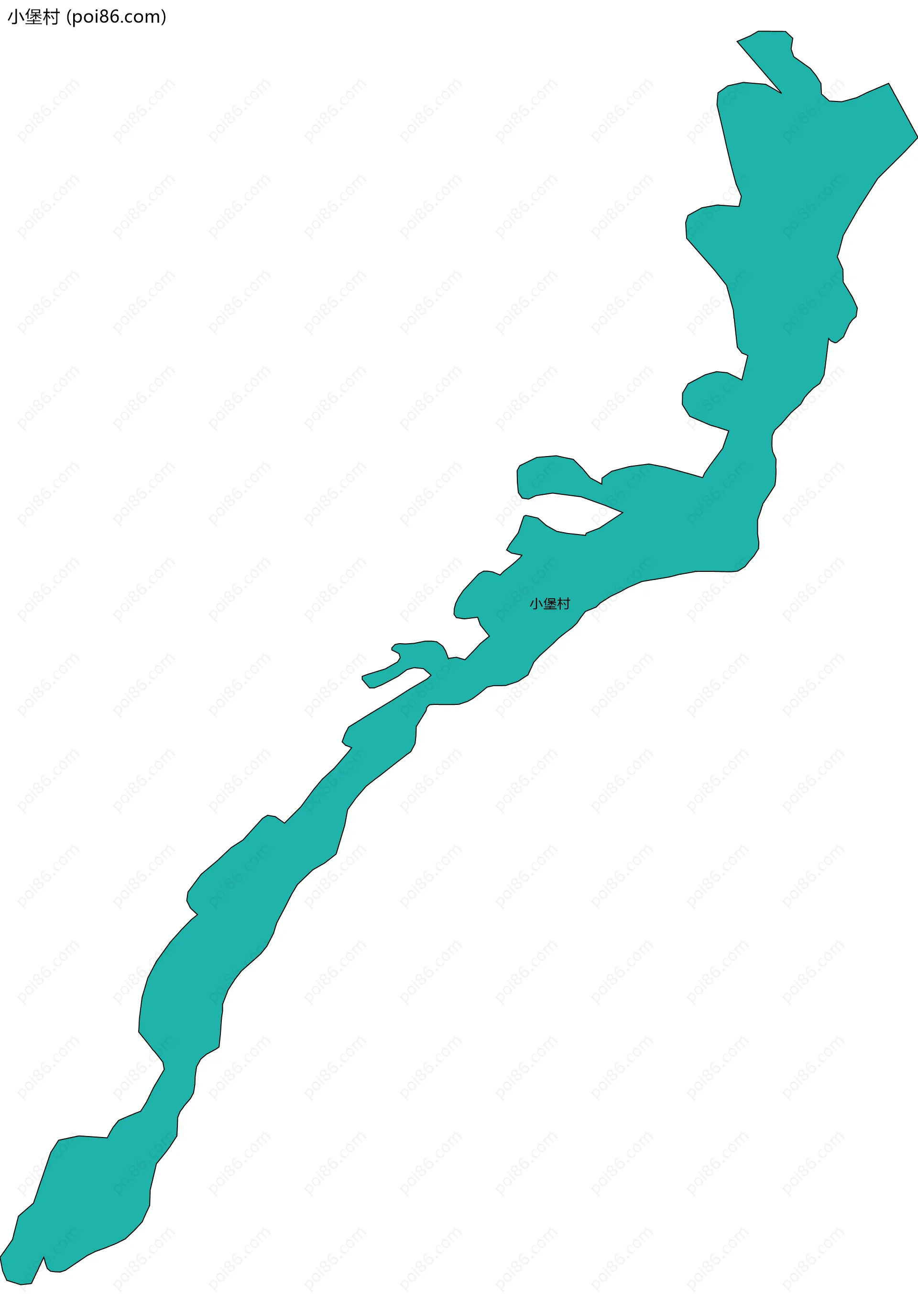 小堡村边界地图