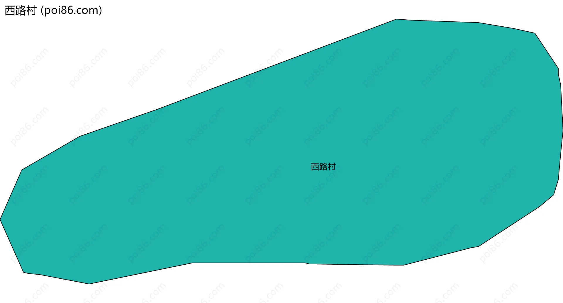 西路村边界地图