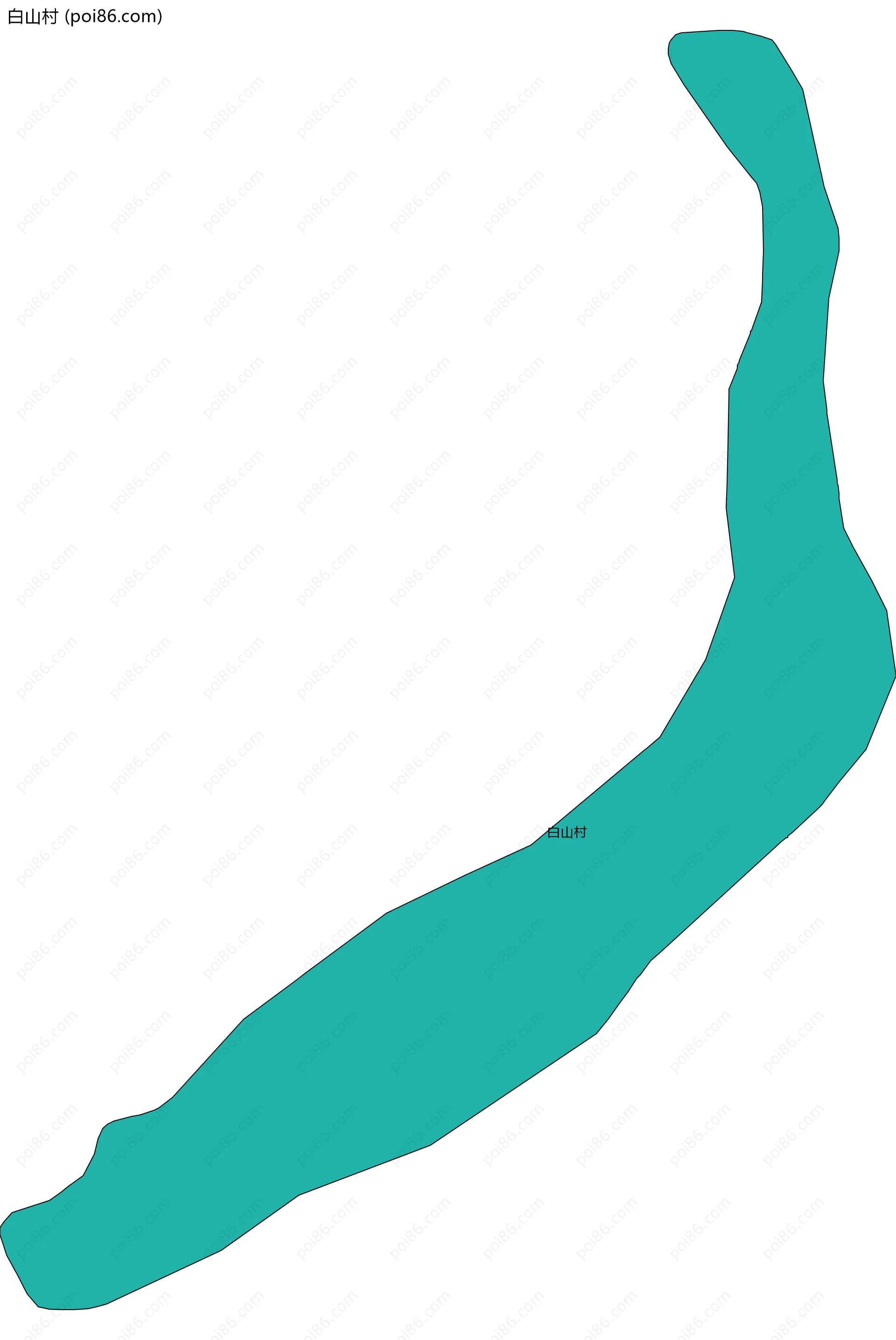 白山村边界地图