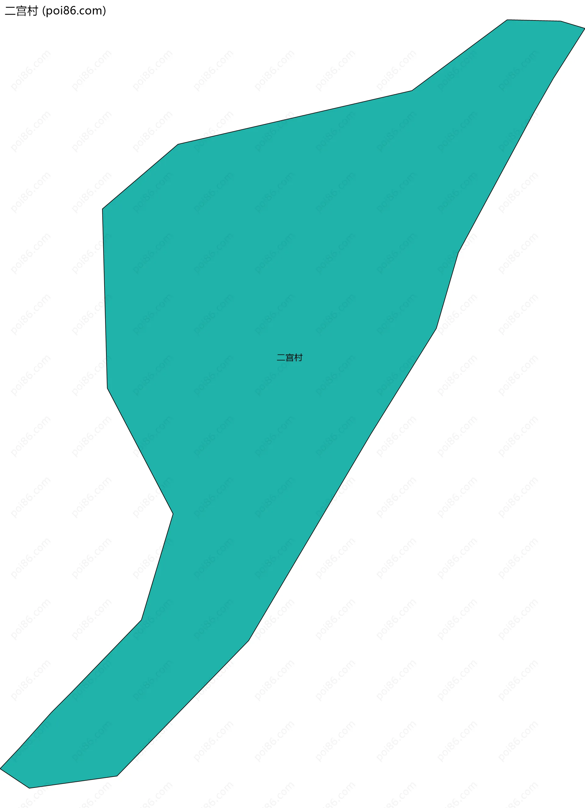 二宫村边界地图