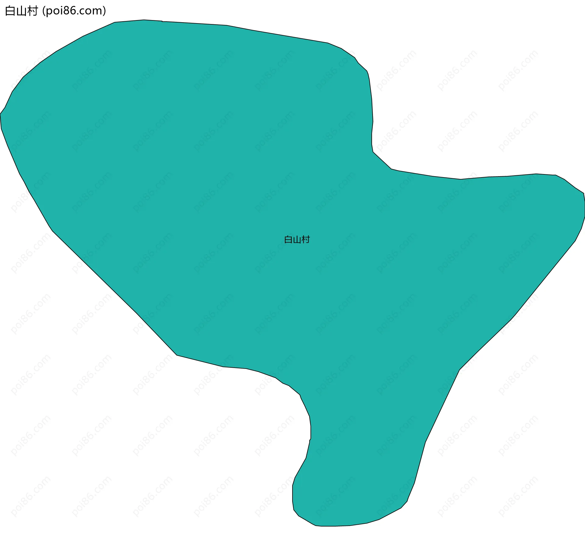 白山村边界地图