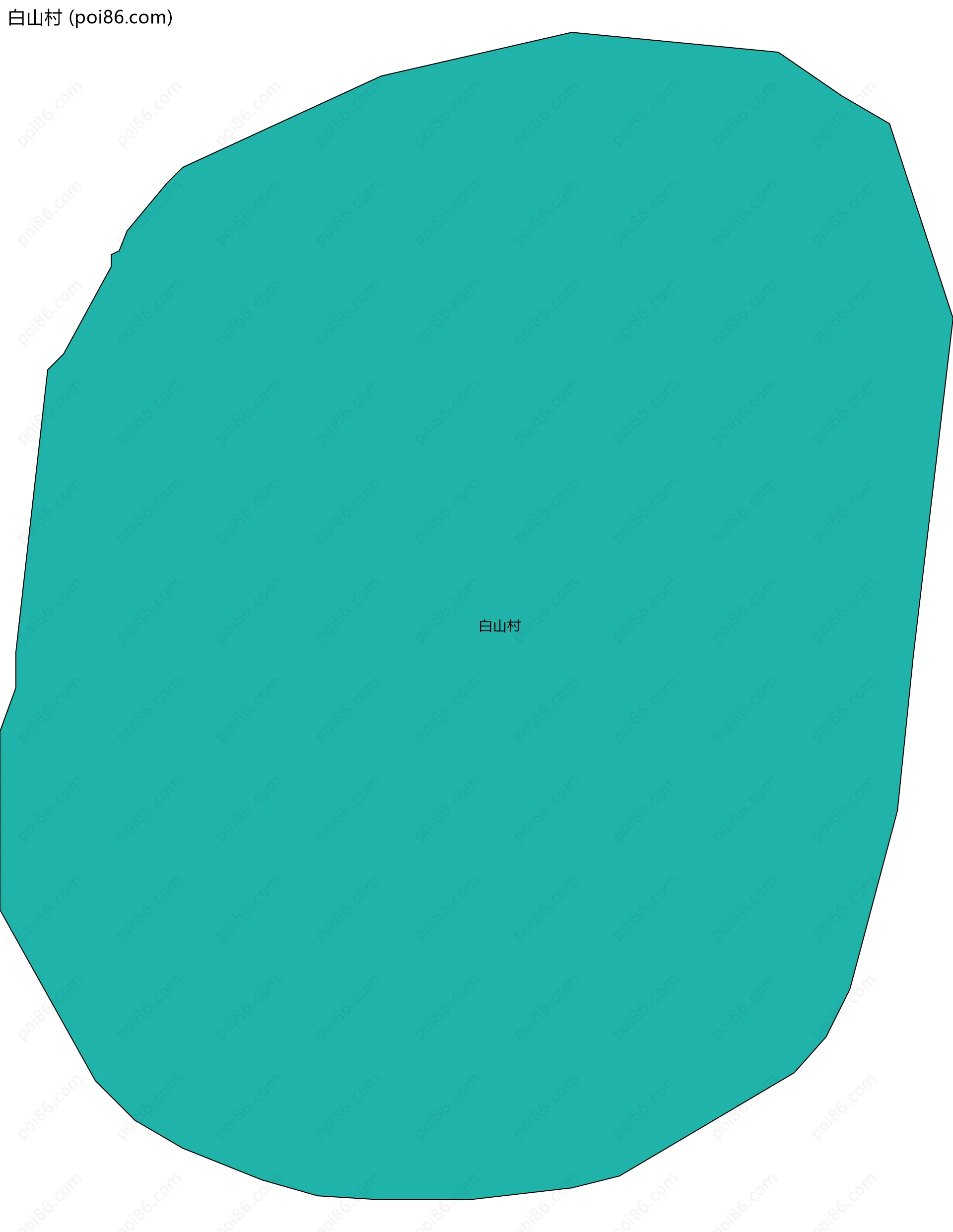 白山村边界地图