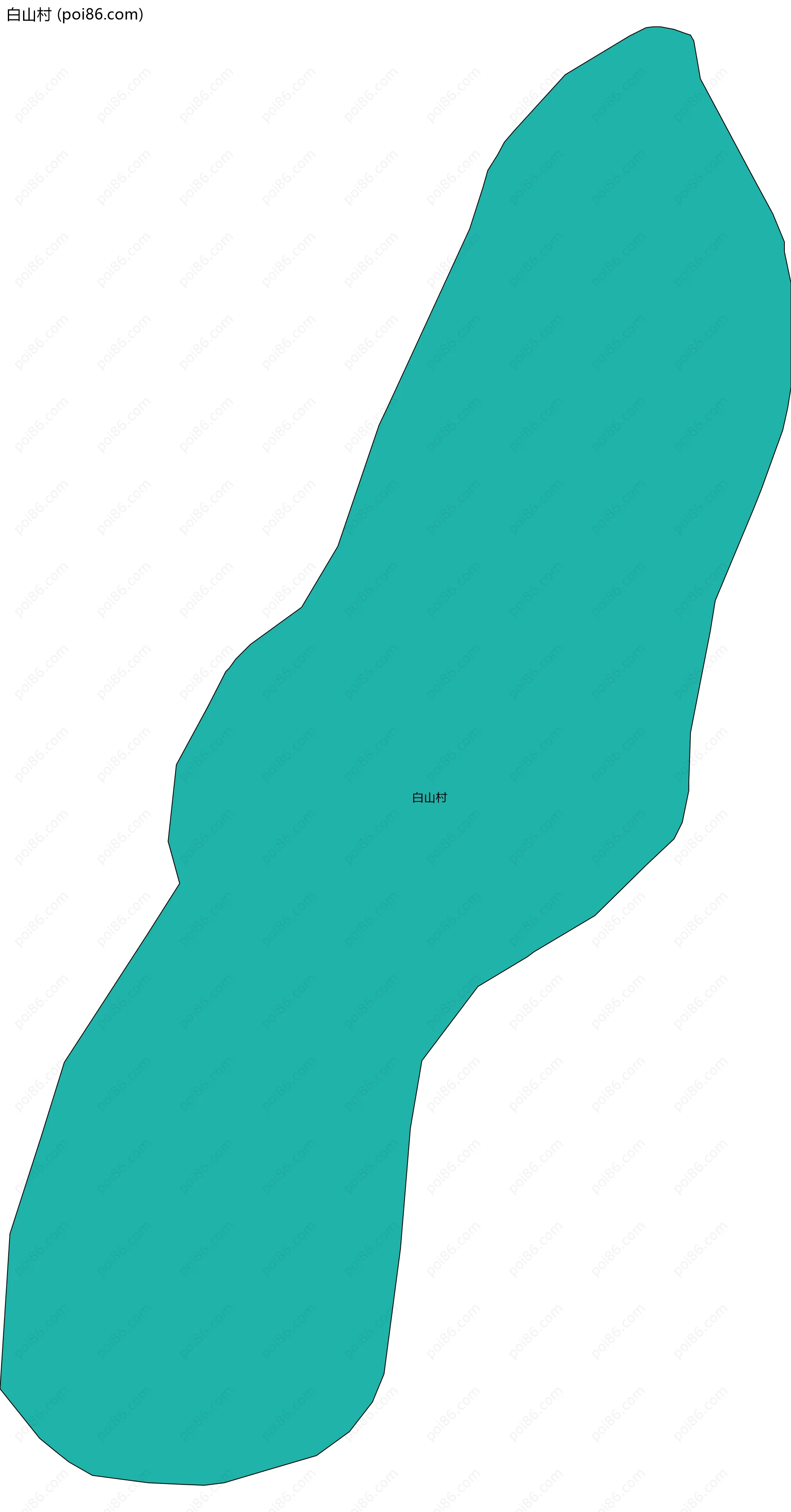 白山村边界地图