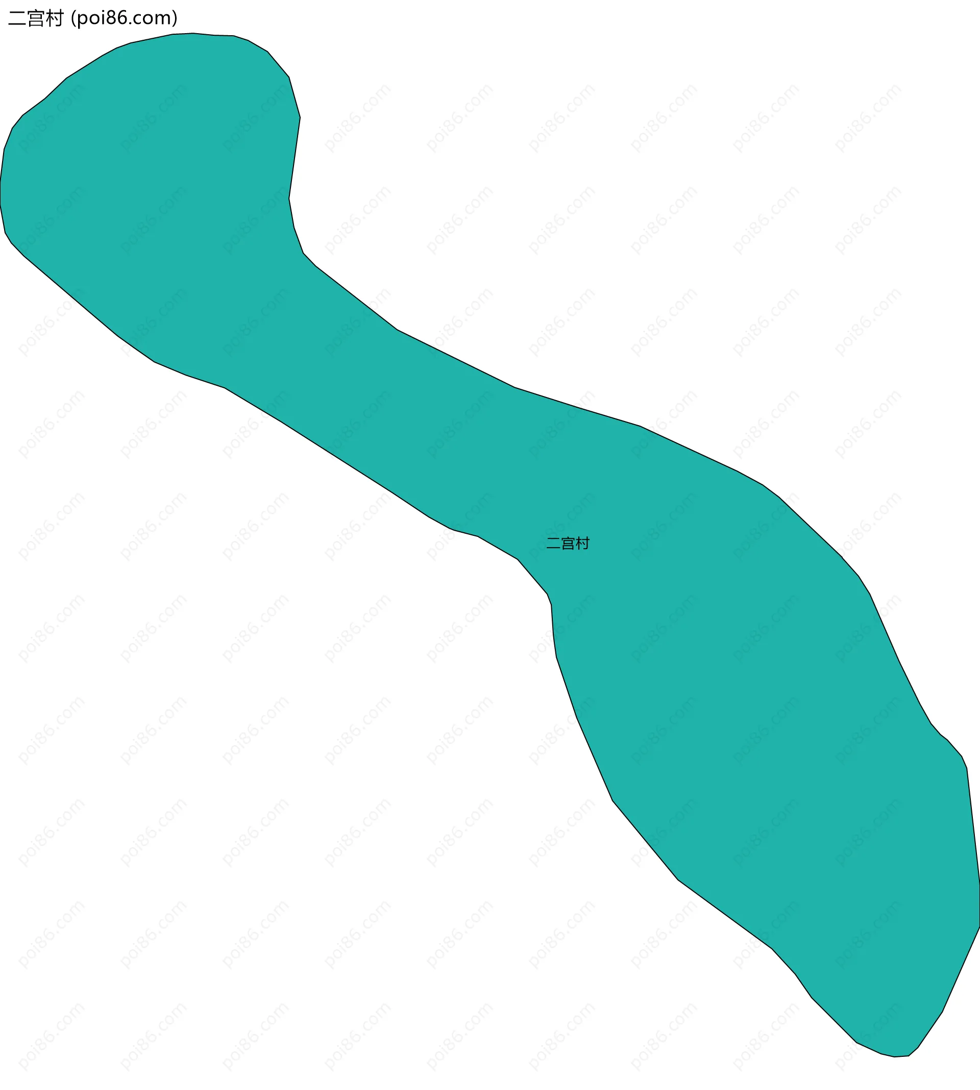 二宫村边界地图