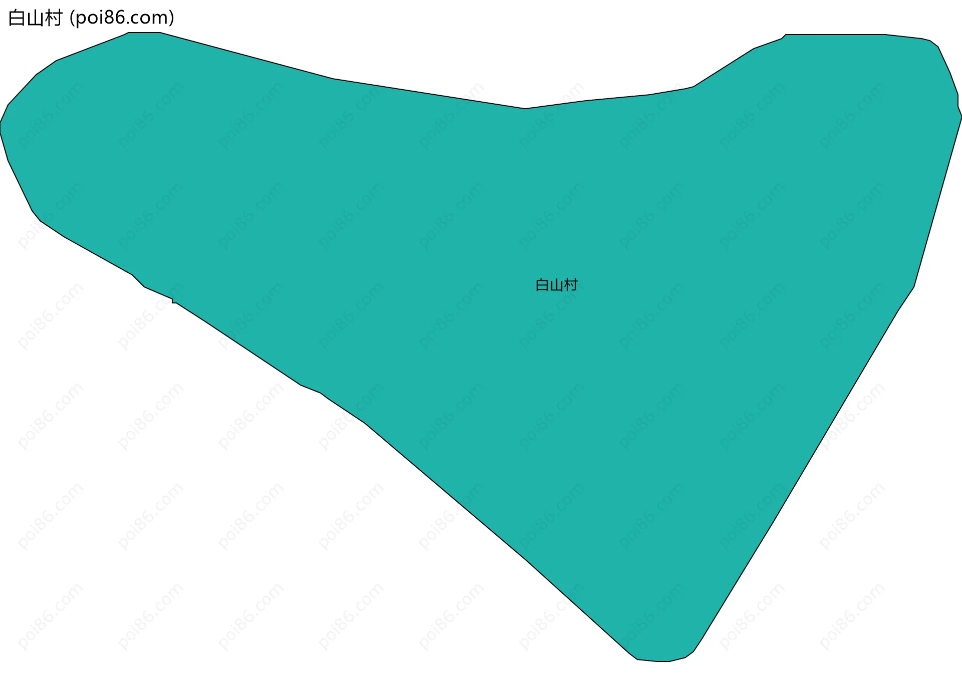 白山村边界地图