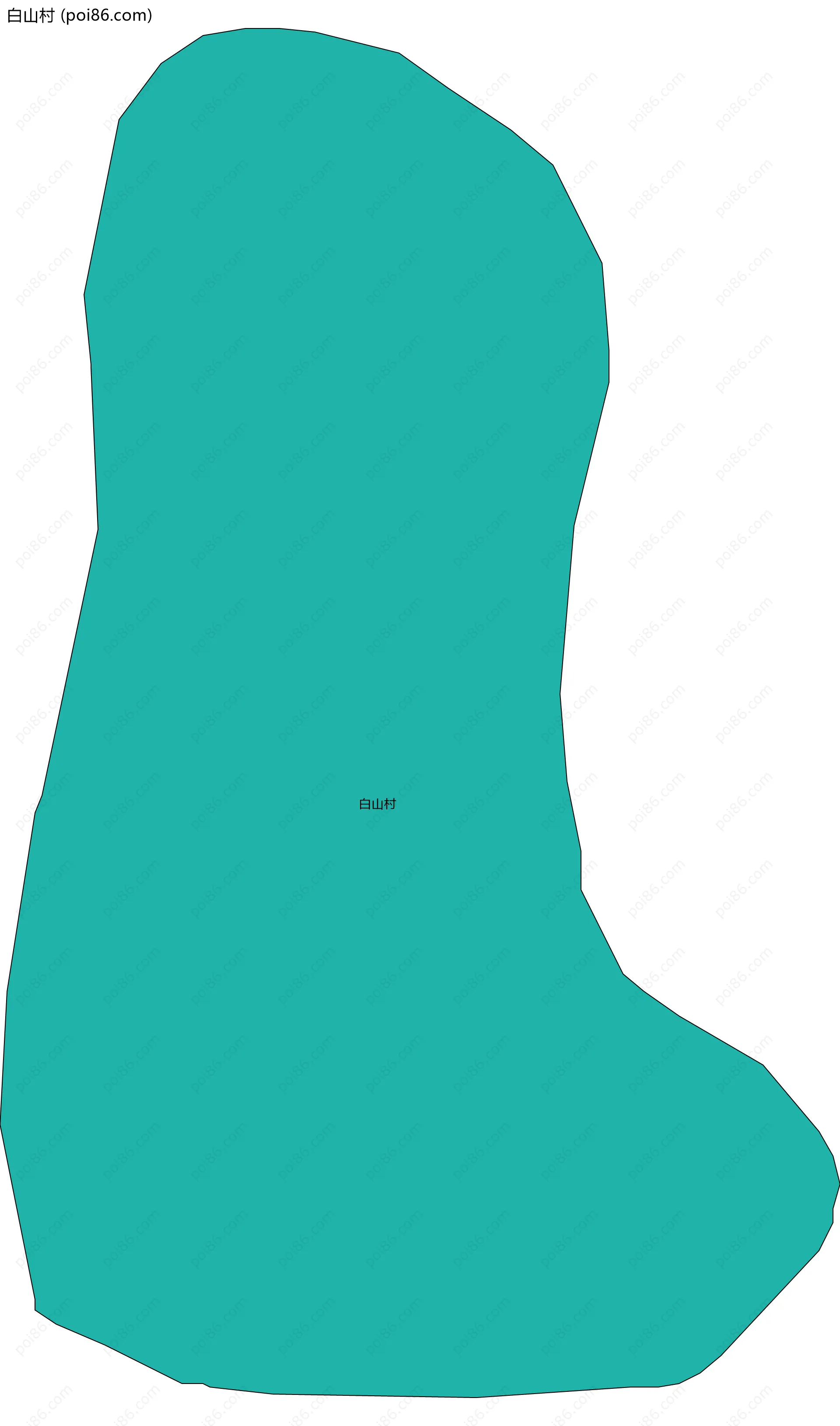 白山村边界地图