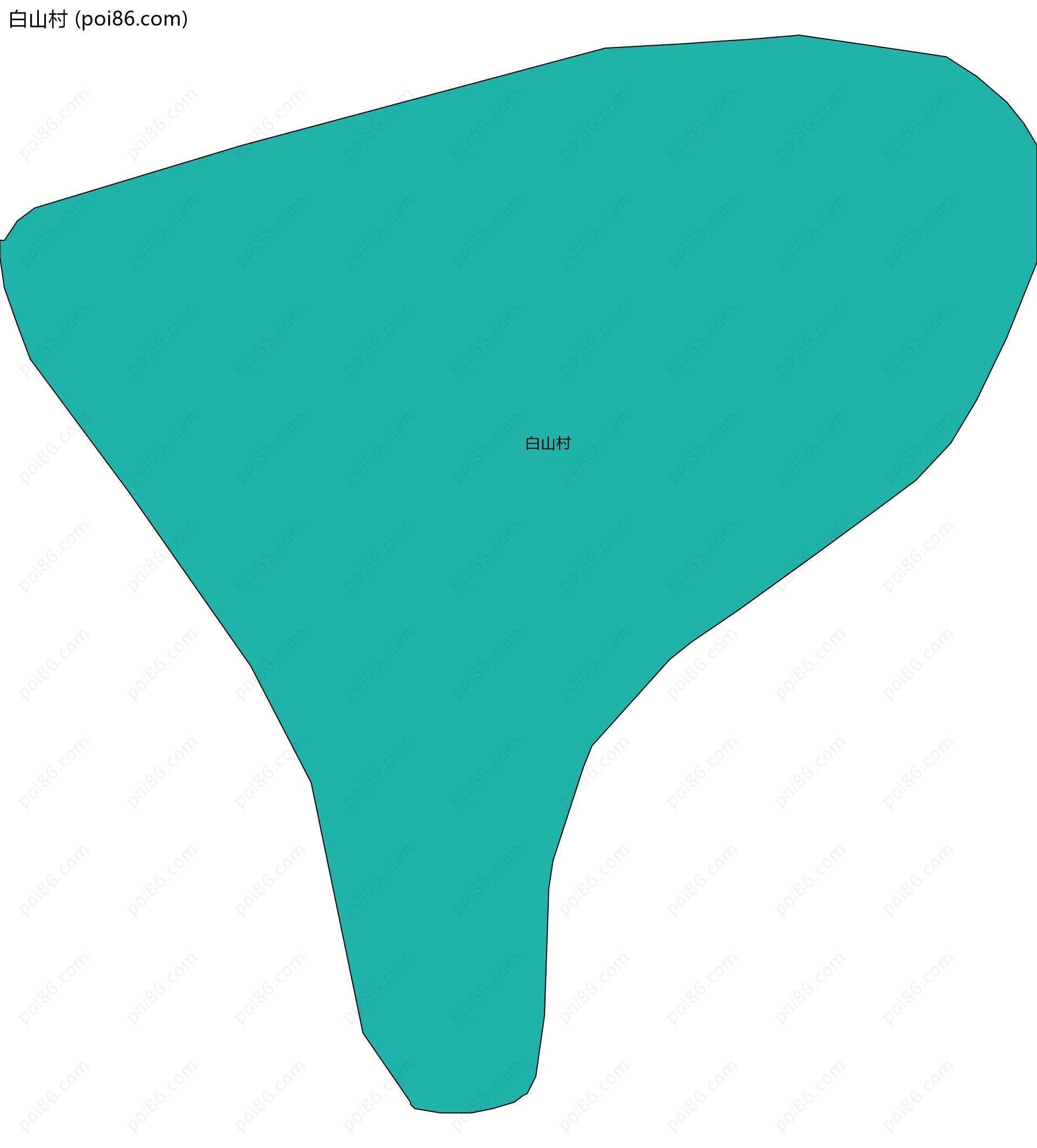 白山村边界地图