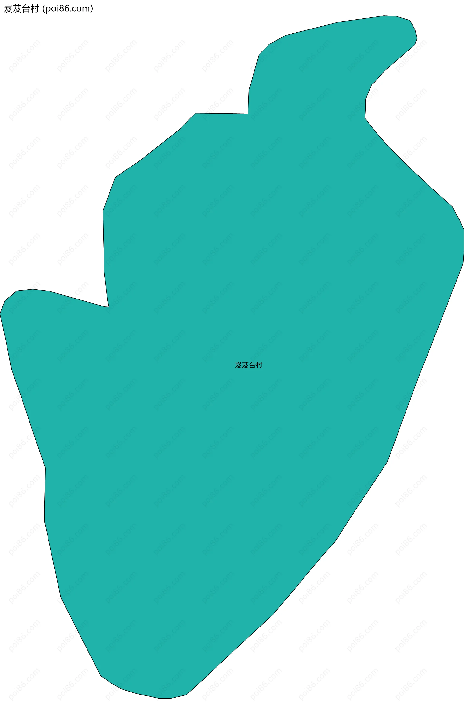 岌芨台村边界地图