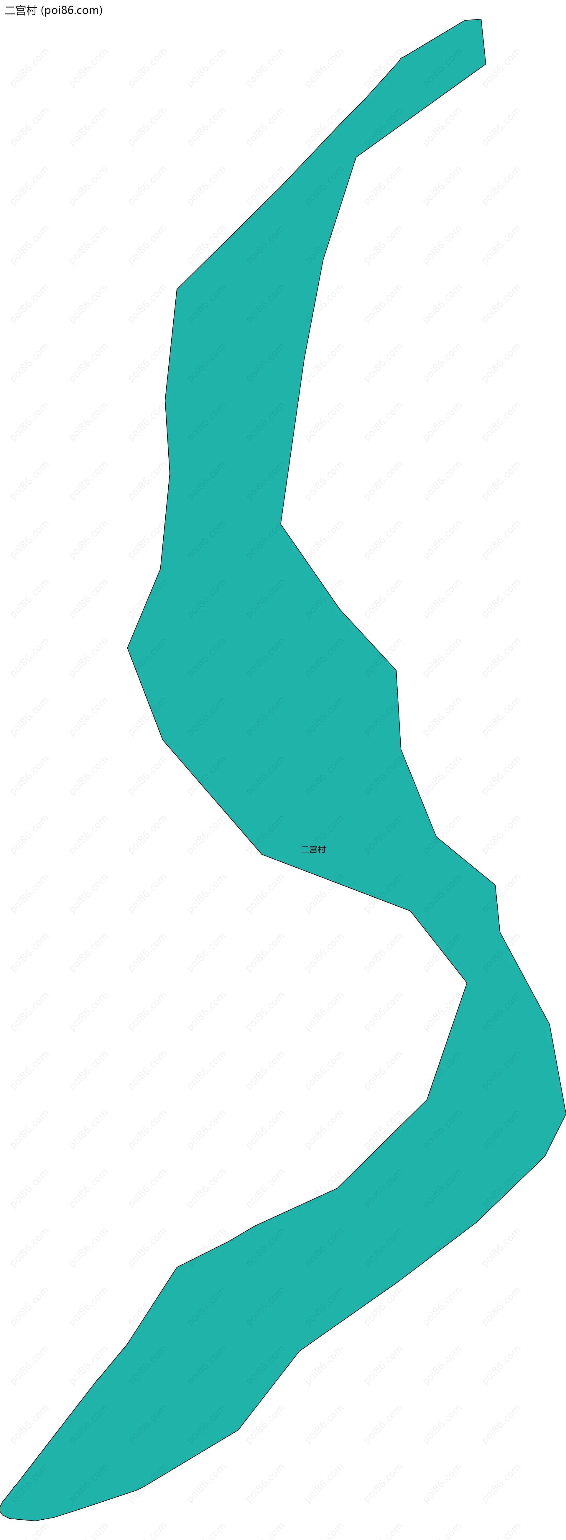 二宫村边界地图