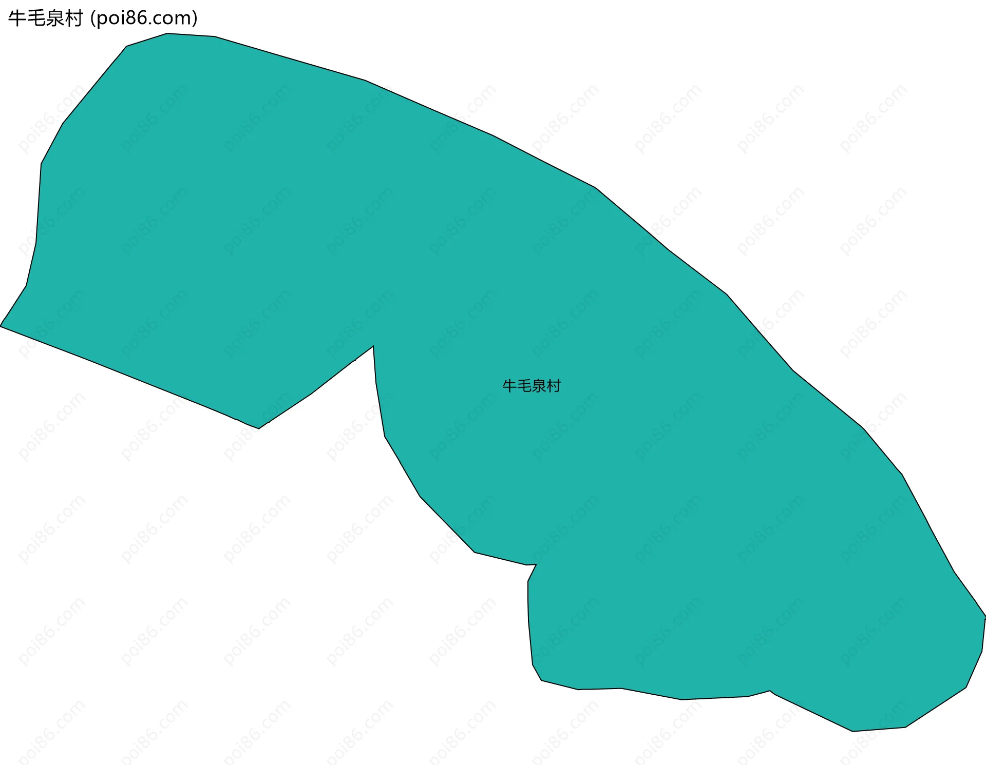 牛毛泉村边界地图