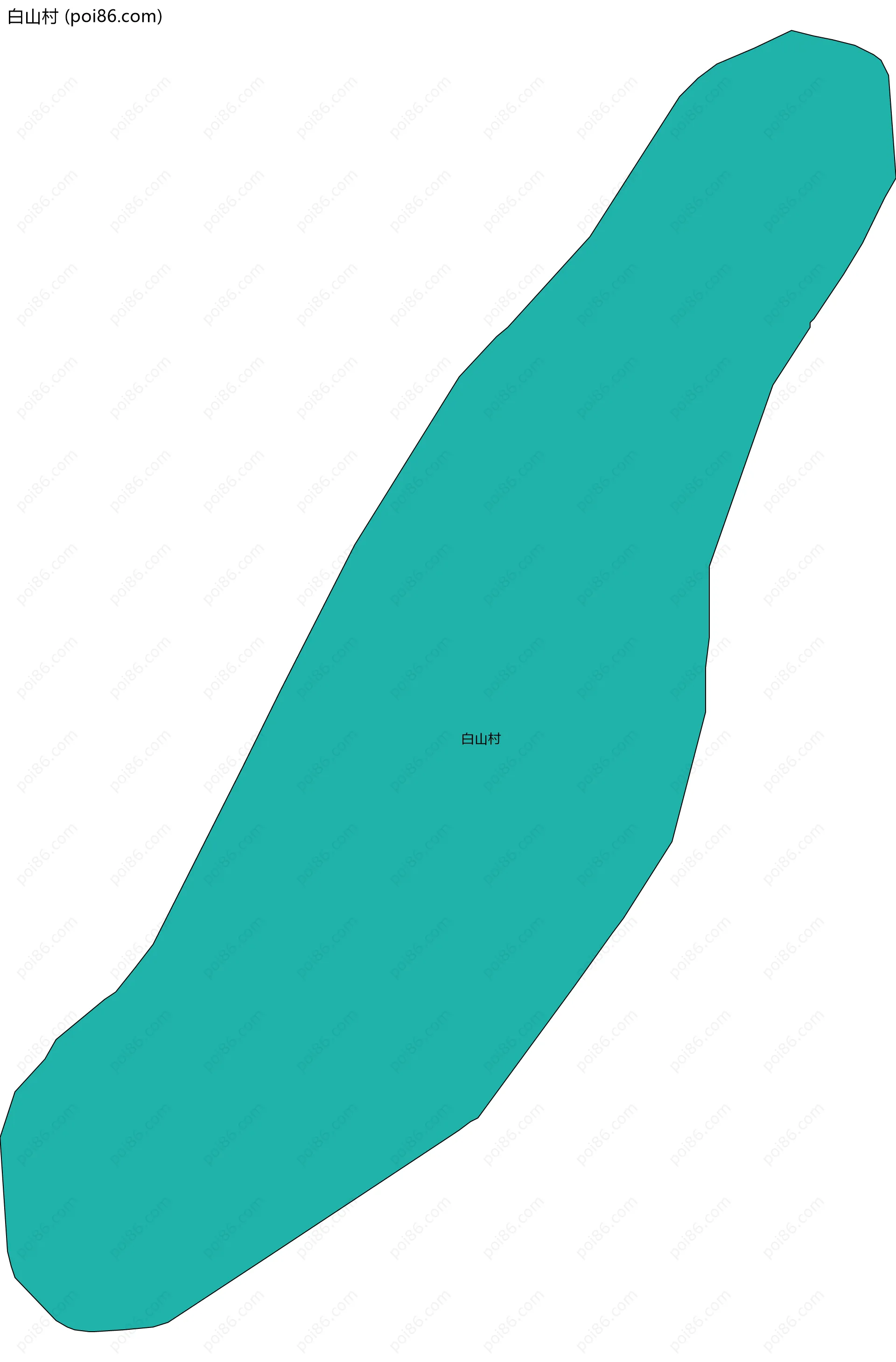 白山村边界地图