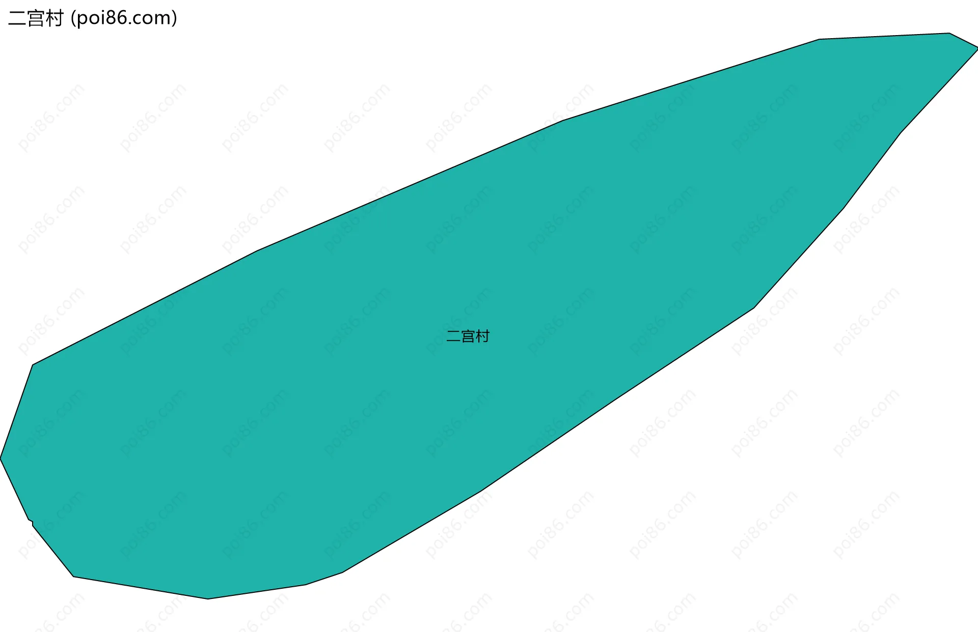 二宫村边界地图