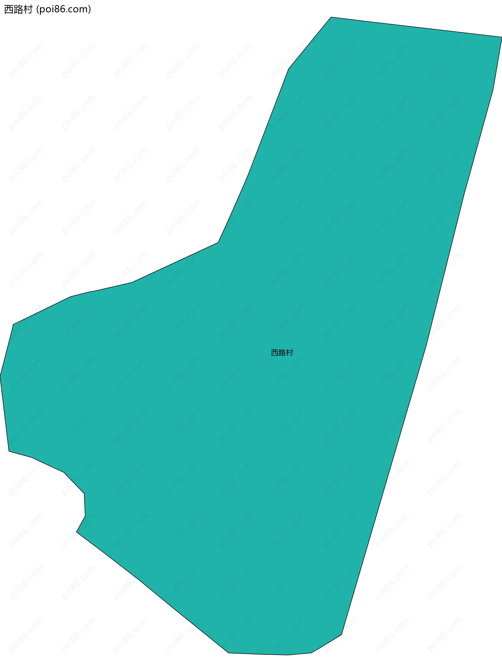 西路村边界地图