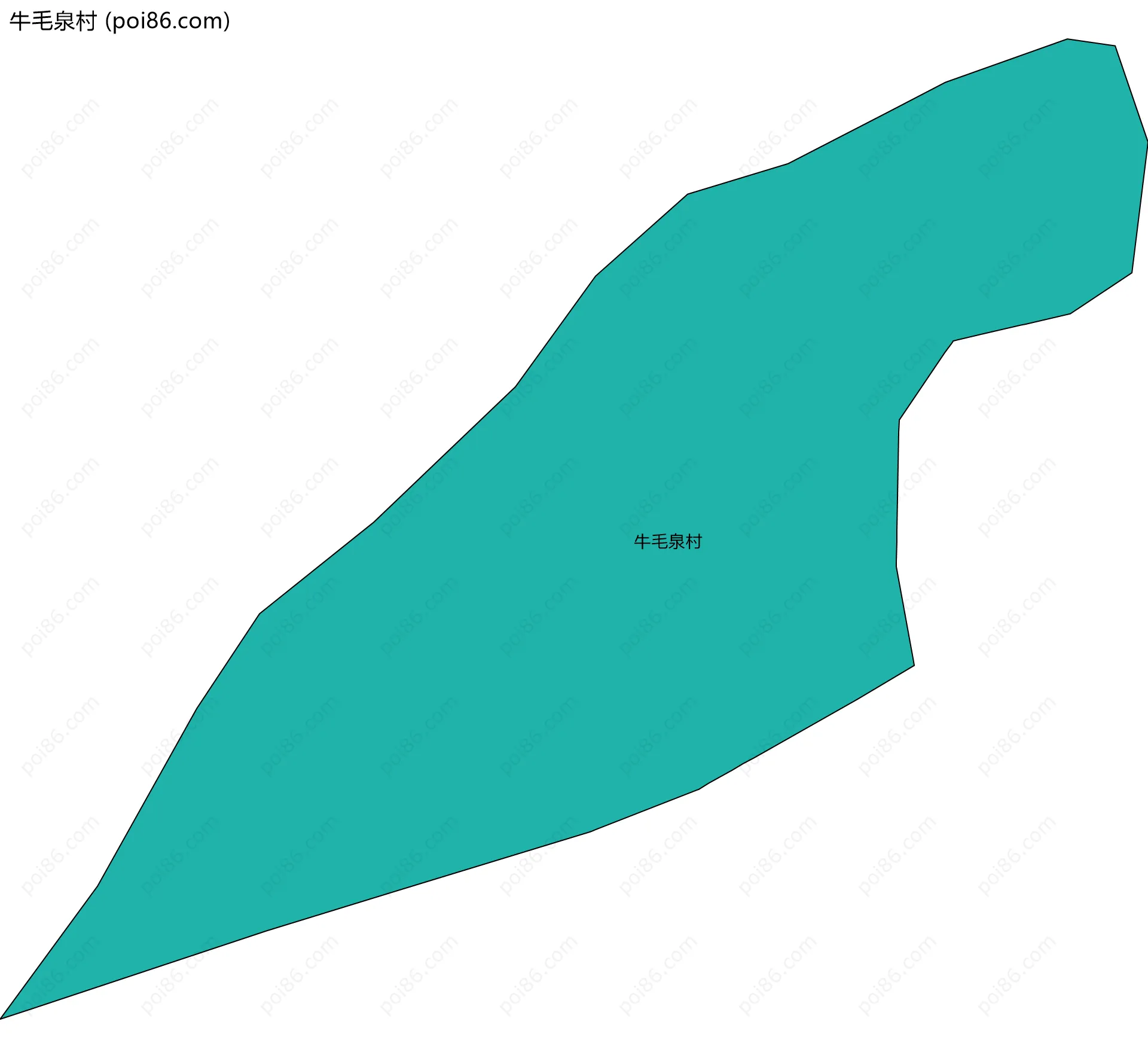牛毛泉村边界地图