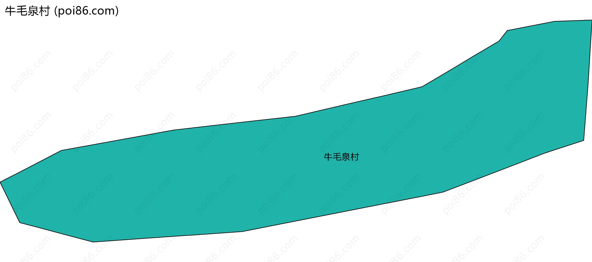 牛毛泉村边界地图