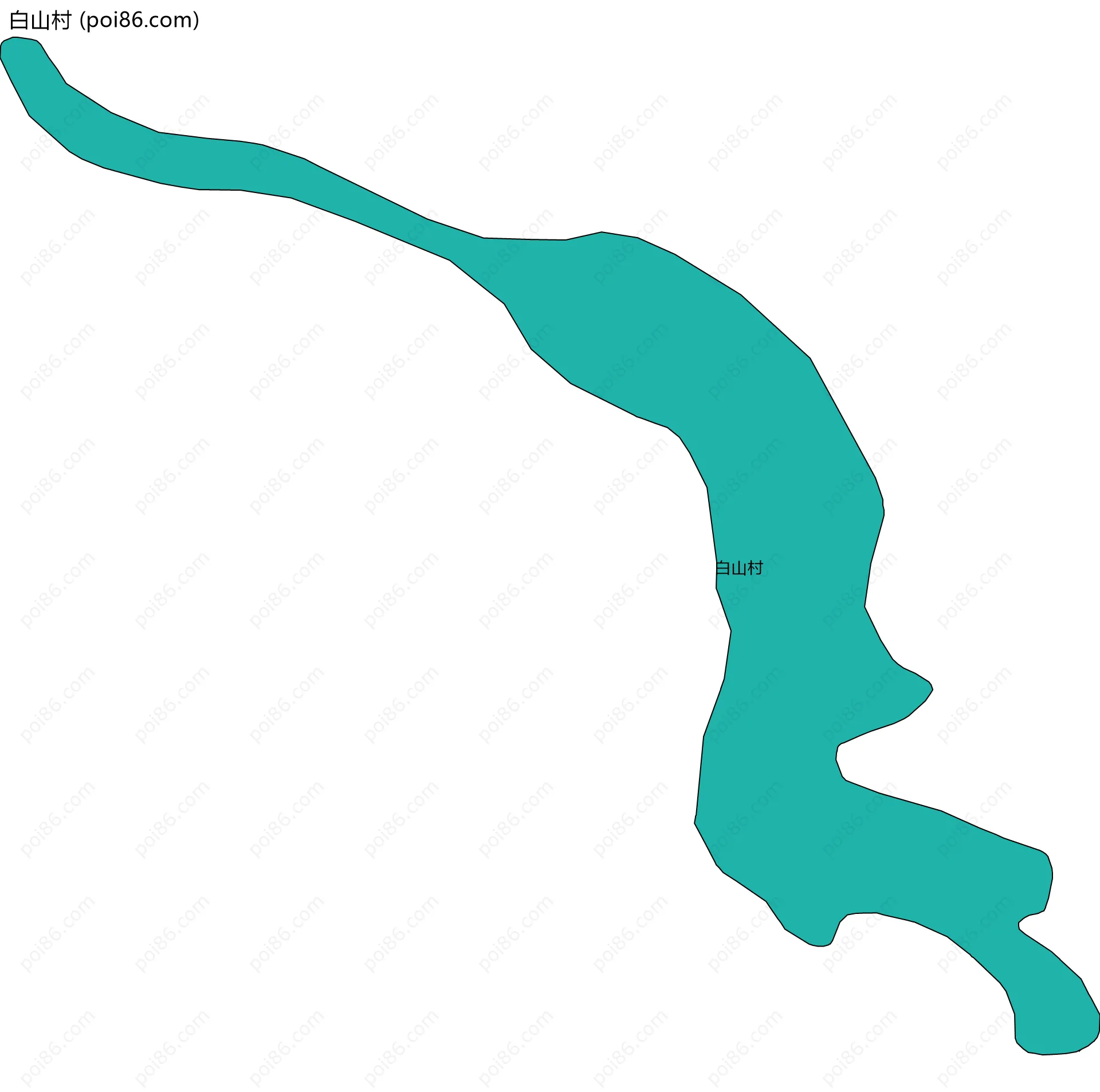 白山村边界地图