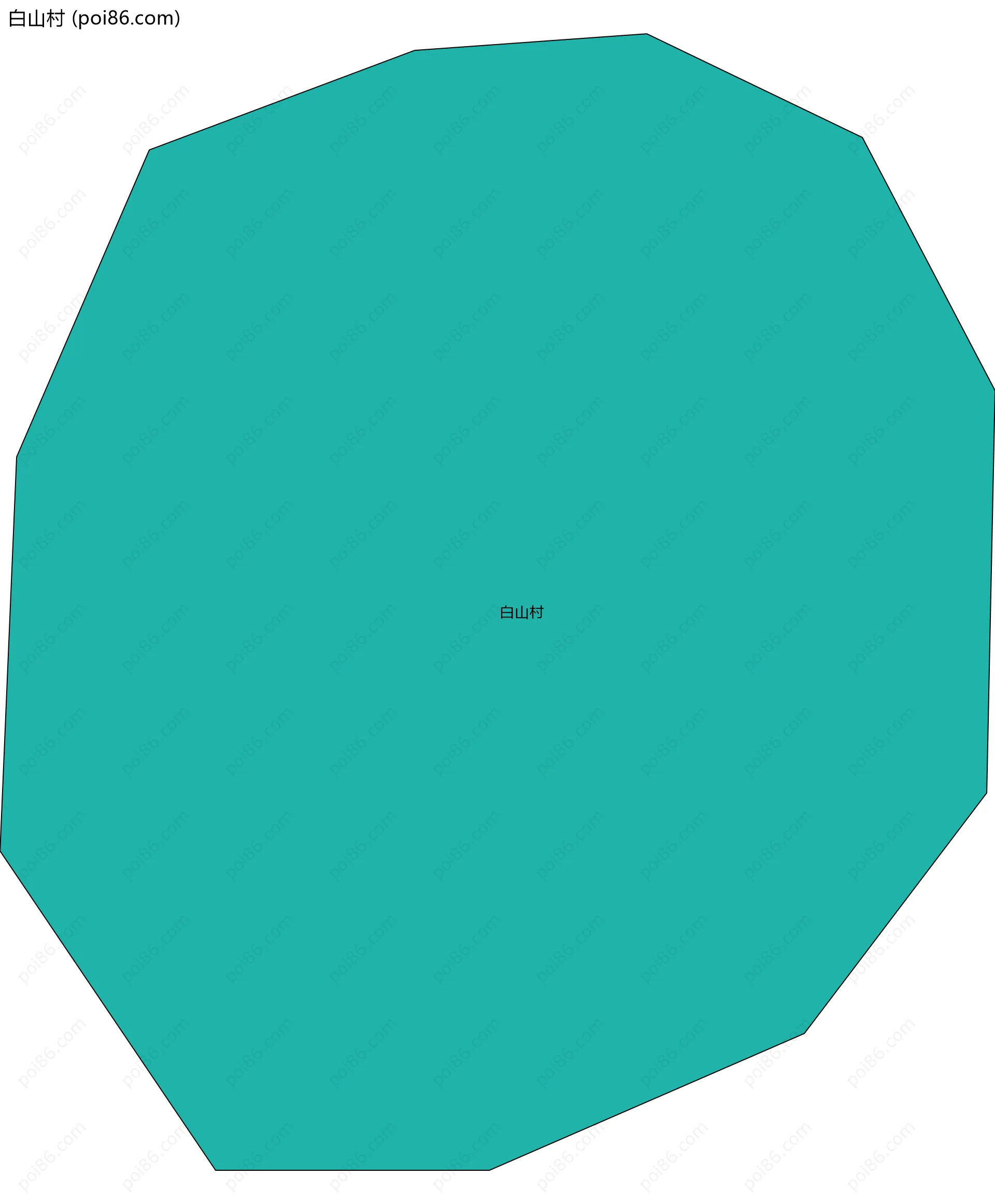 白山村边界地图