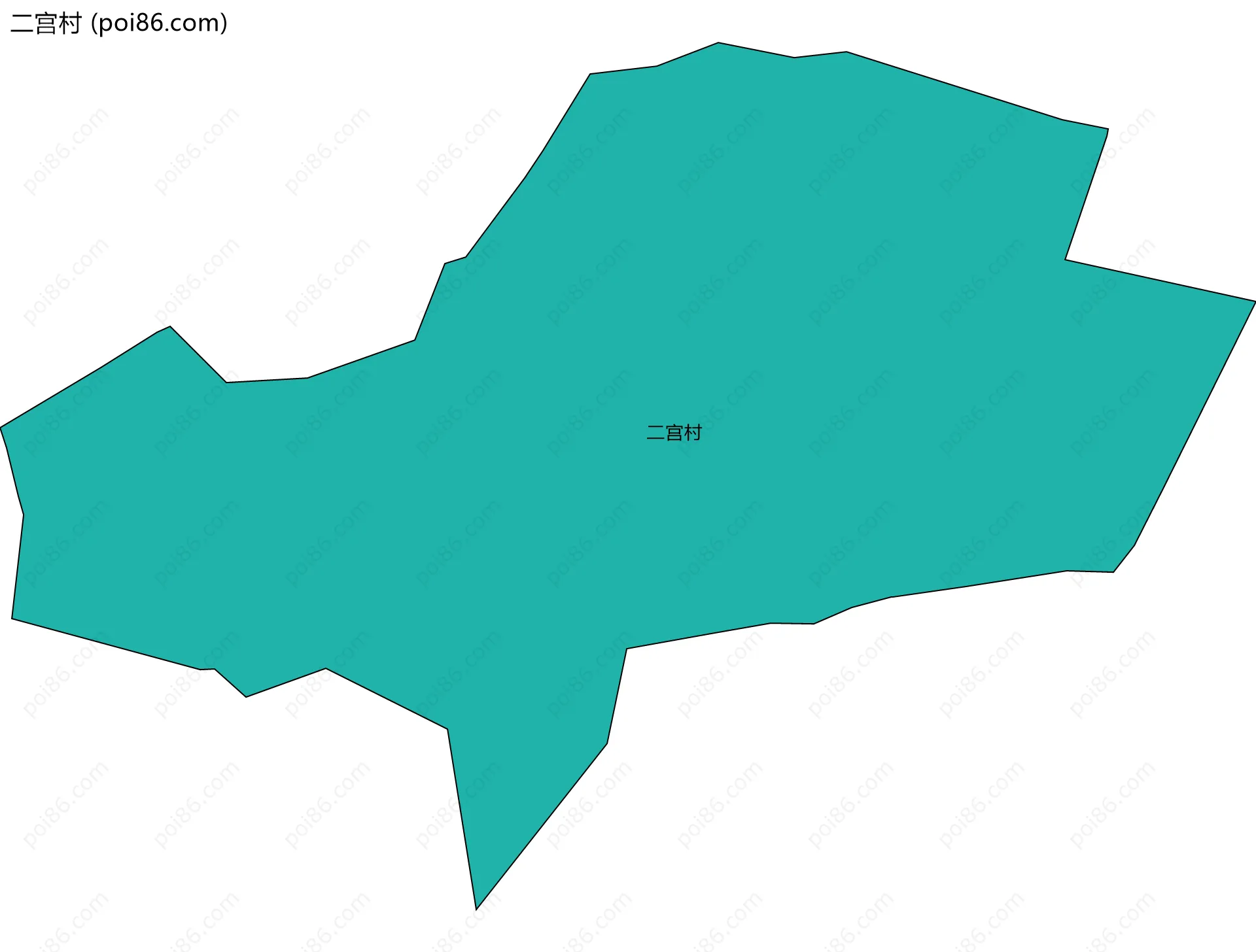 二宫村边界地图