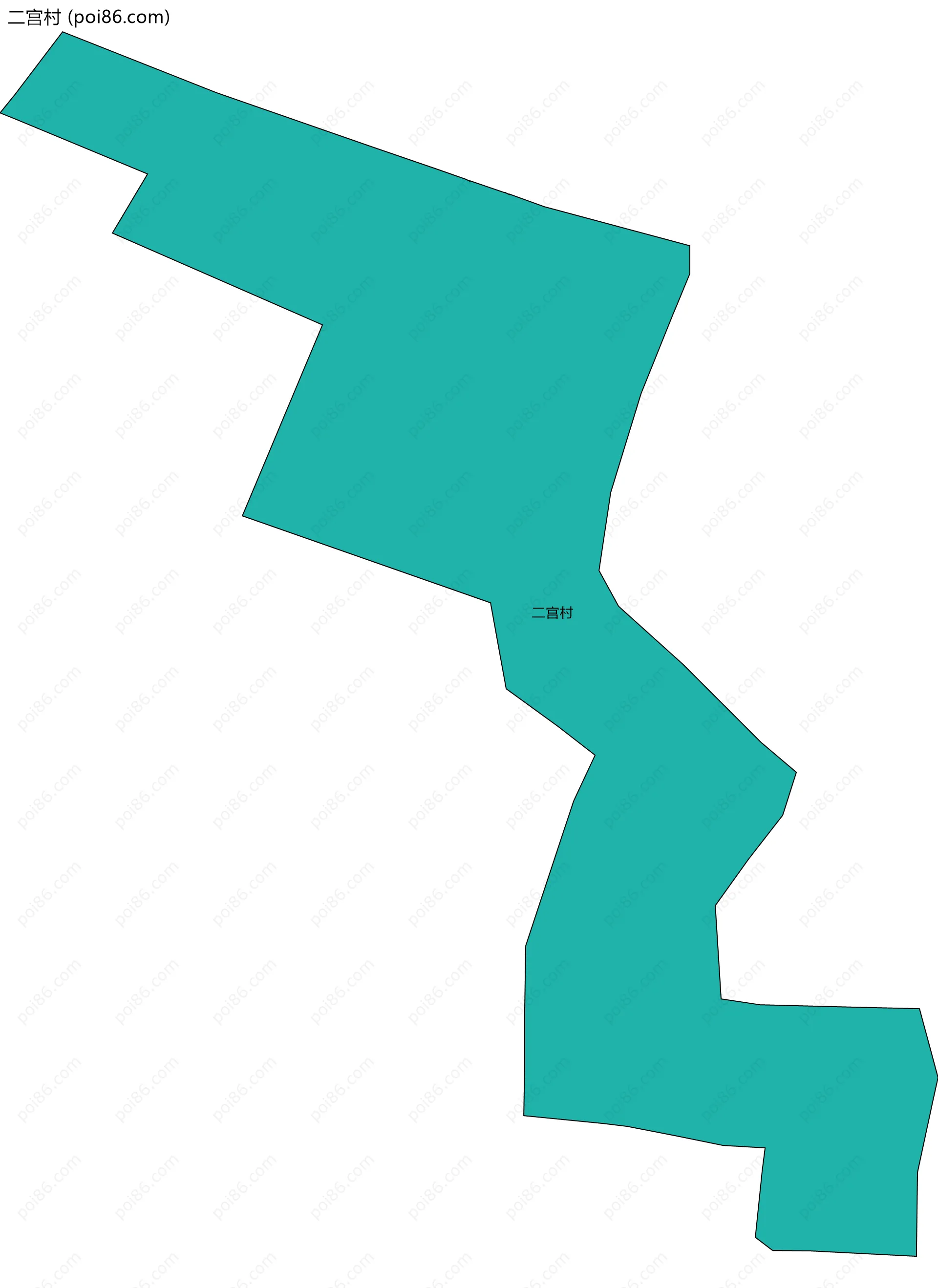 二宫村边界地图