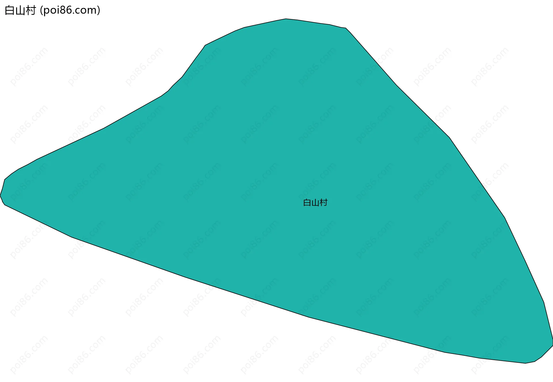 白山村边界地图