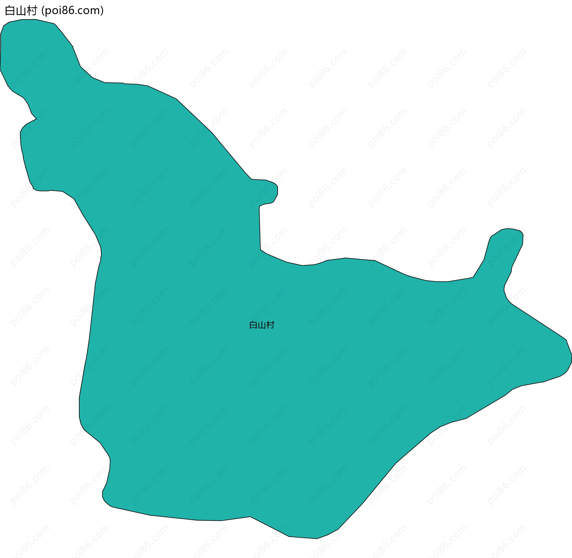 白山村边界地图