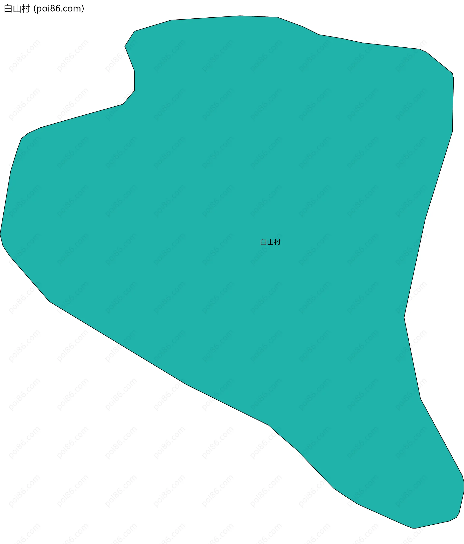 白山村边界地图