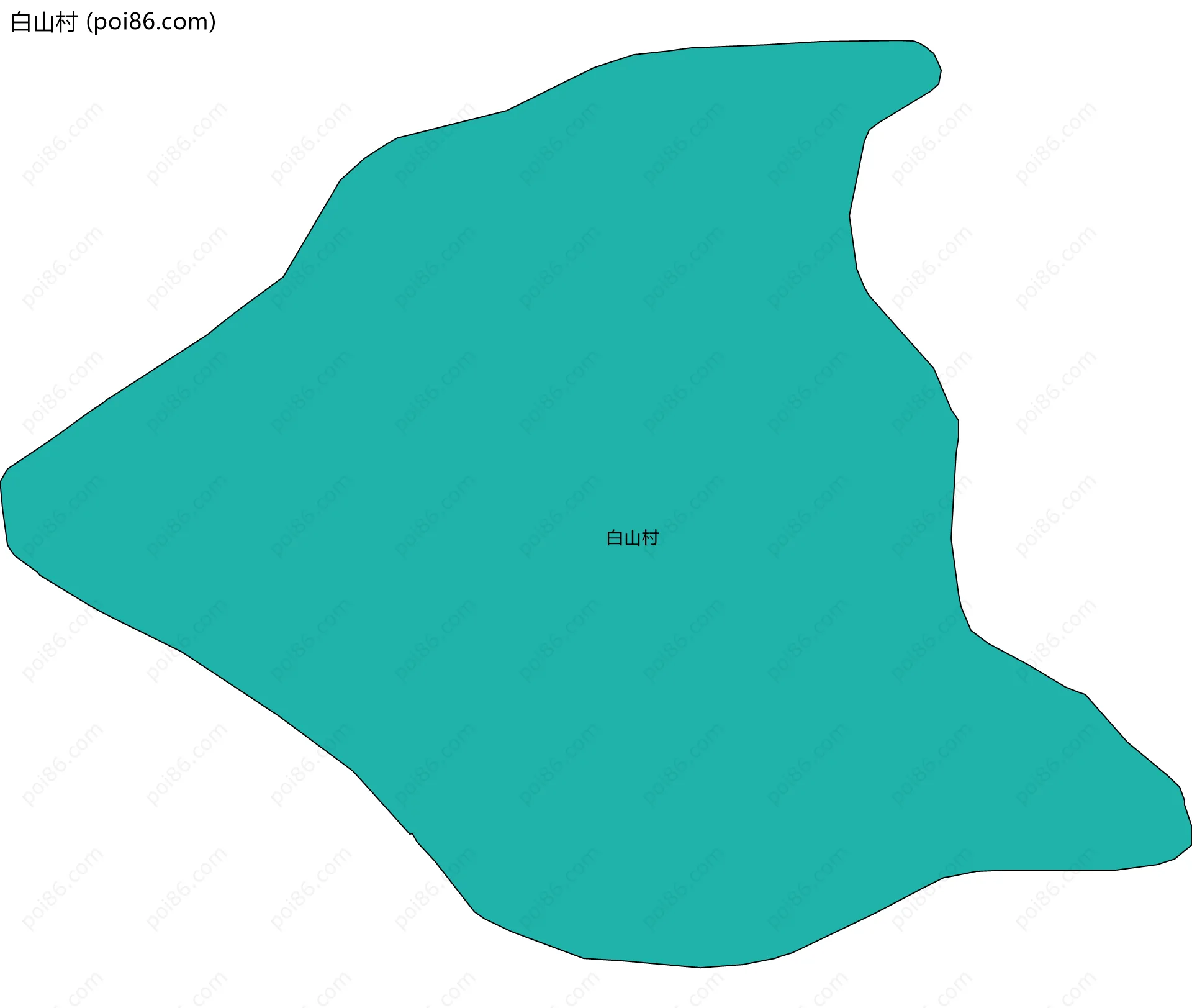 白山村边界地图