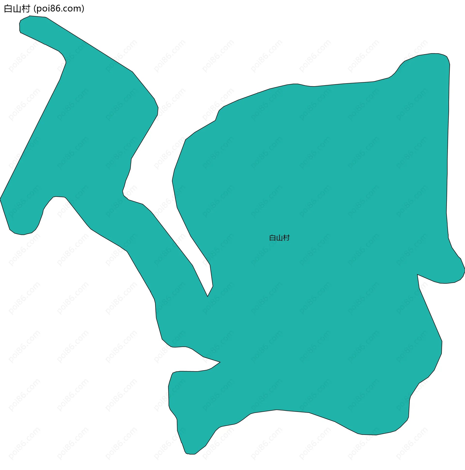 白山村边界地图